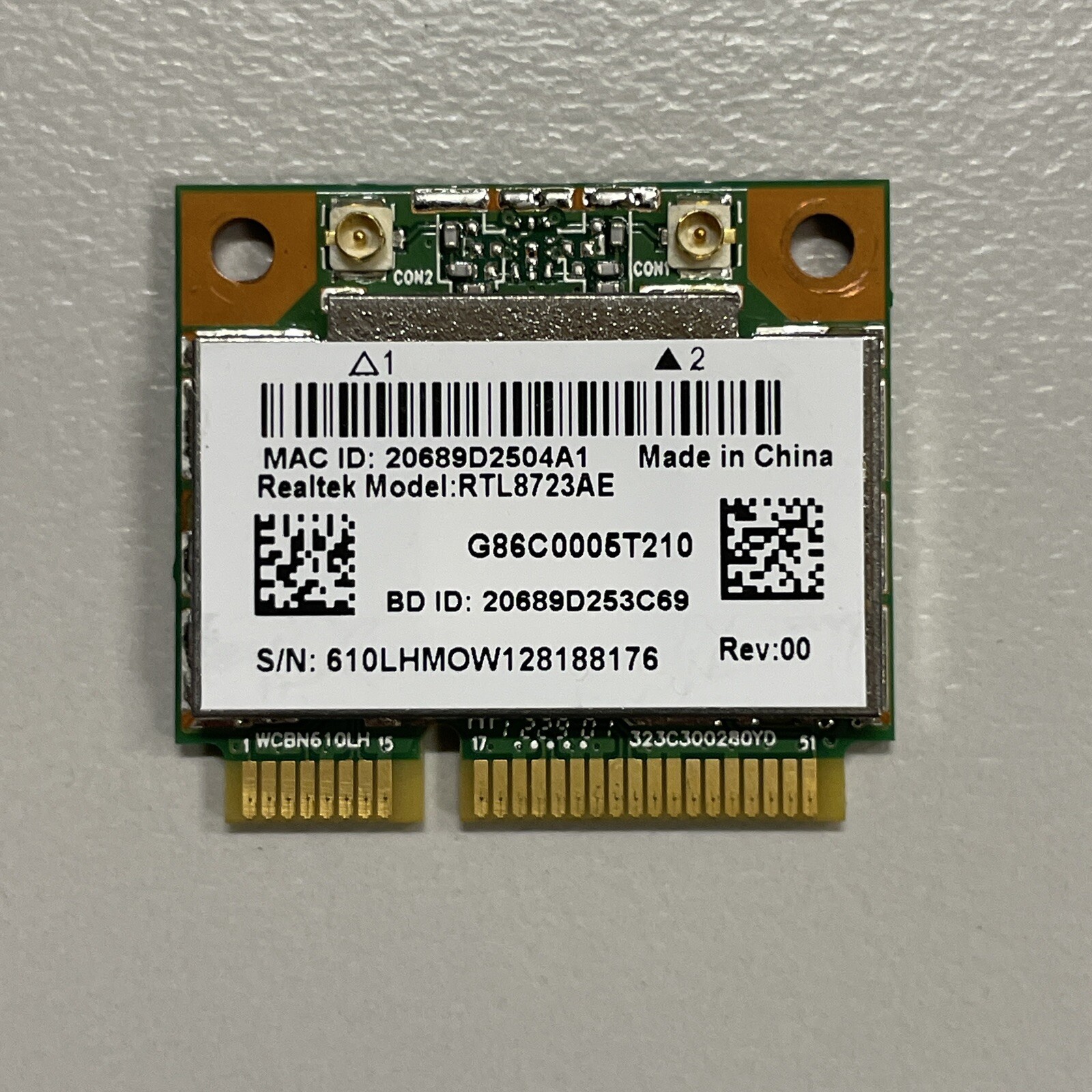 Genuine Realtek RTL8723AE WiFi 2.4GHz PCI-e Wireless Card 802.11 b/g/n + BT 4.0