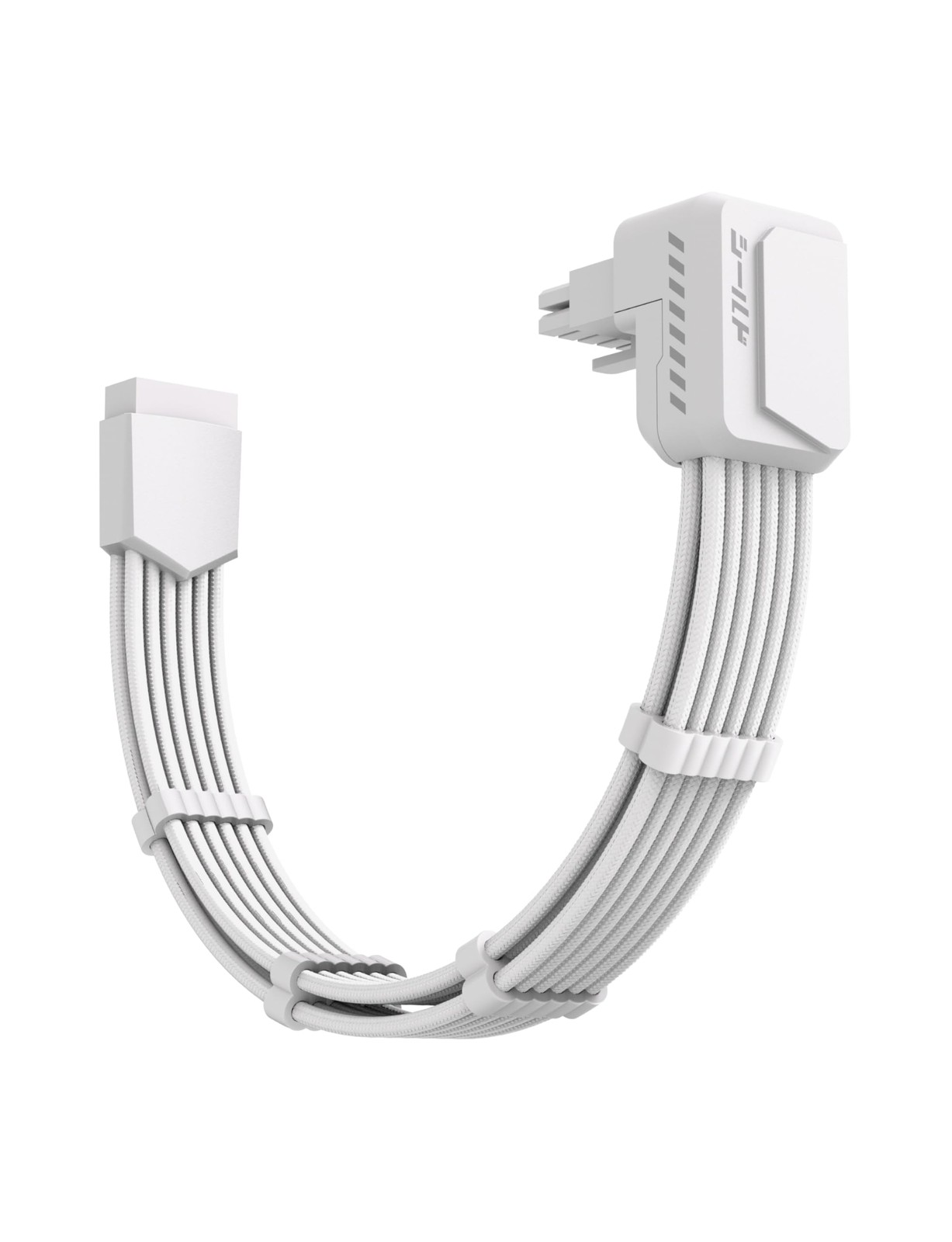 EZDIY-FAB Shield PCIe 5.1 12V-2x6 90° GPU Extension Cable, White, RVS | 90° A...