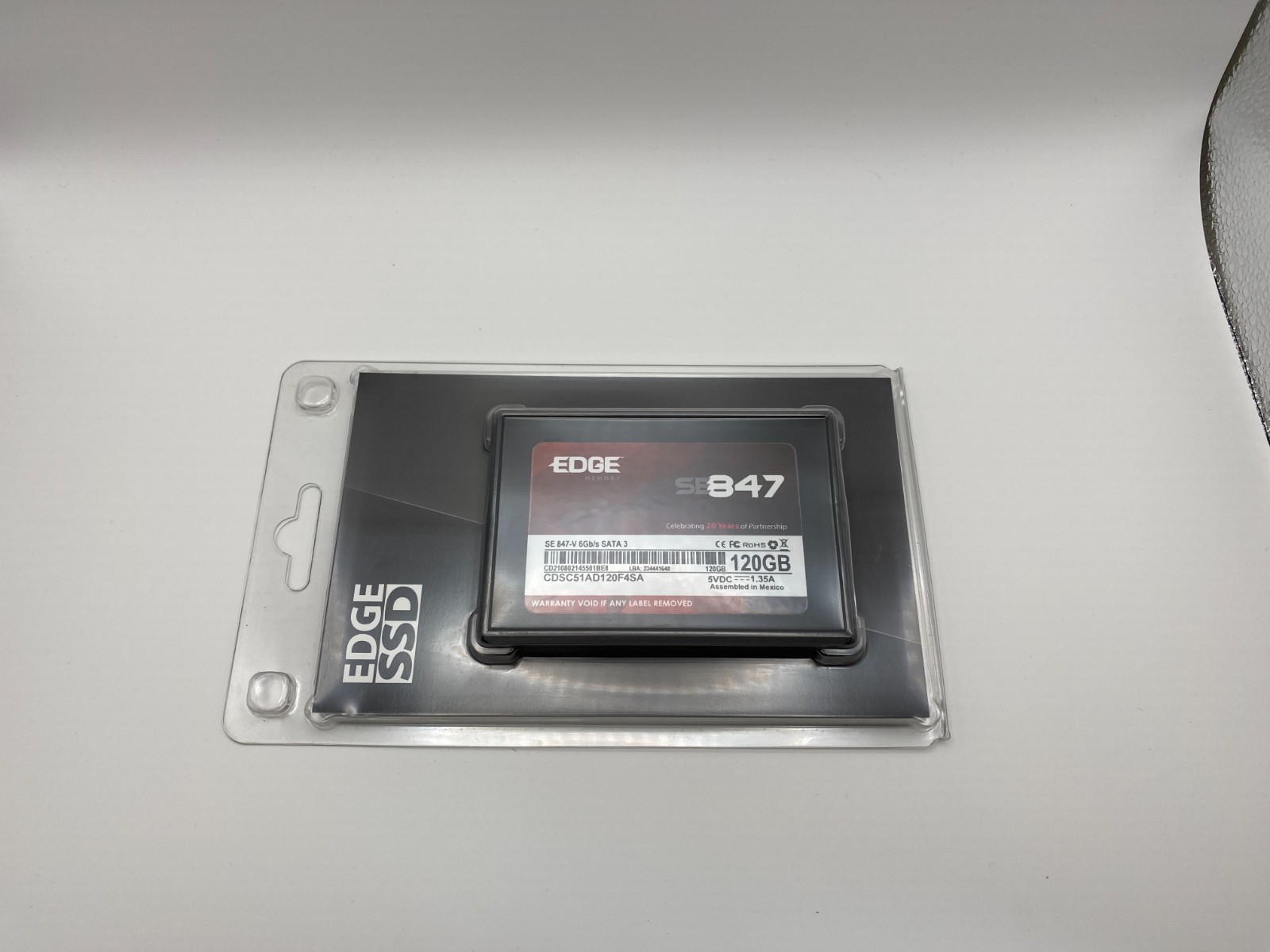 Edge Memory SE847-V SSD - 120GB - New Condition