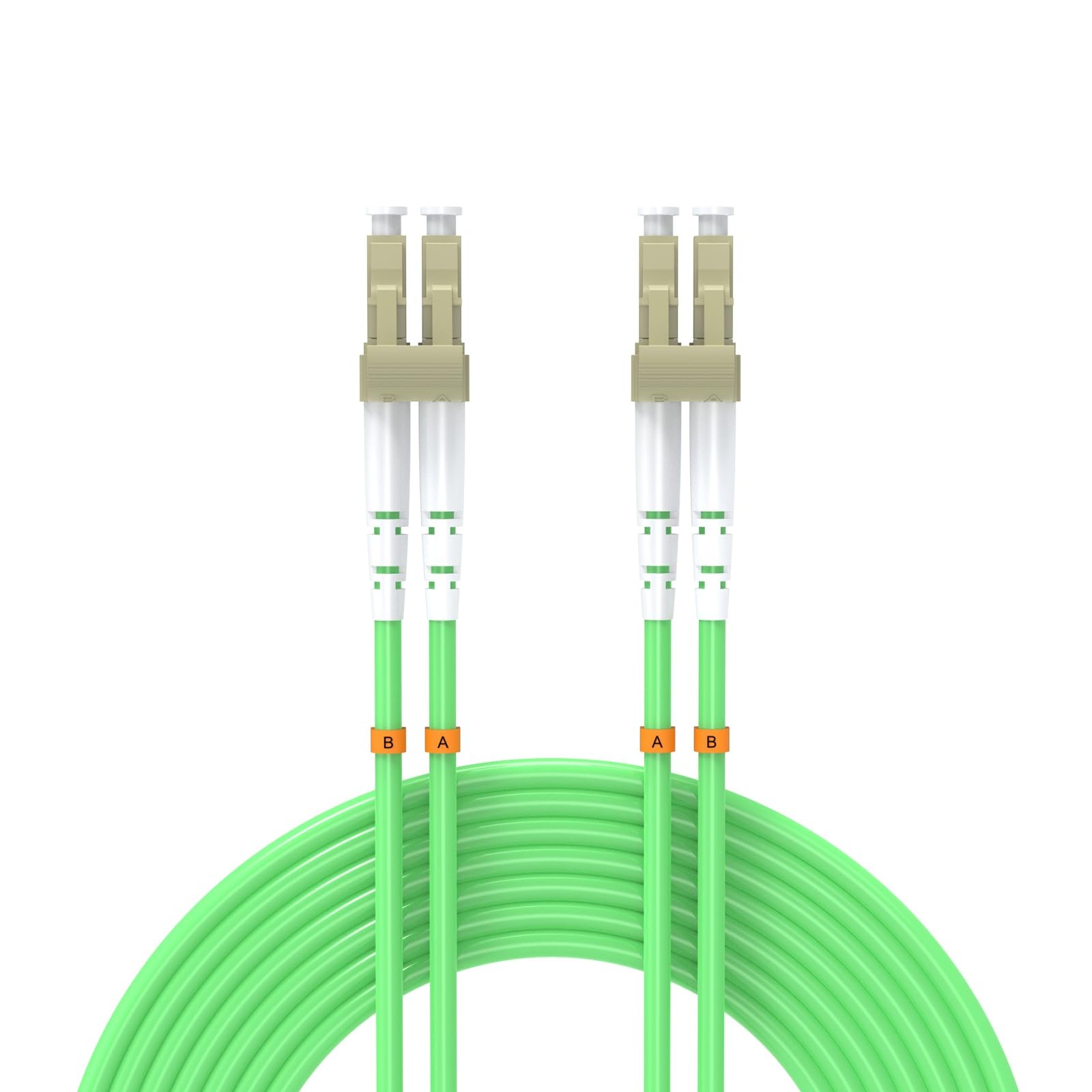 2M 7 FT LC/UPCLC/UPC 40/100GB MultiMode Fiber Optic Cable OM5 Lime Green