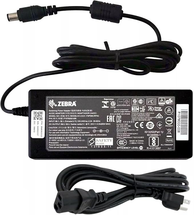 Genuine Zebra 60W 20V 3.0A Smart Tip AC Power Adapter FSP060-RPBA P1028888*001