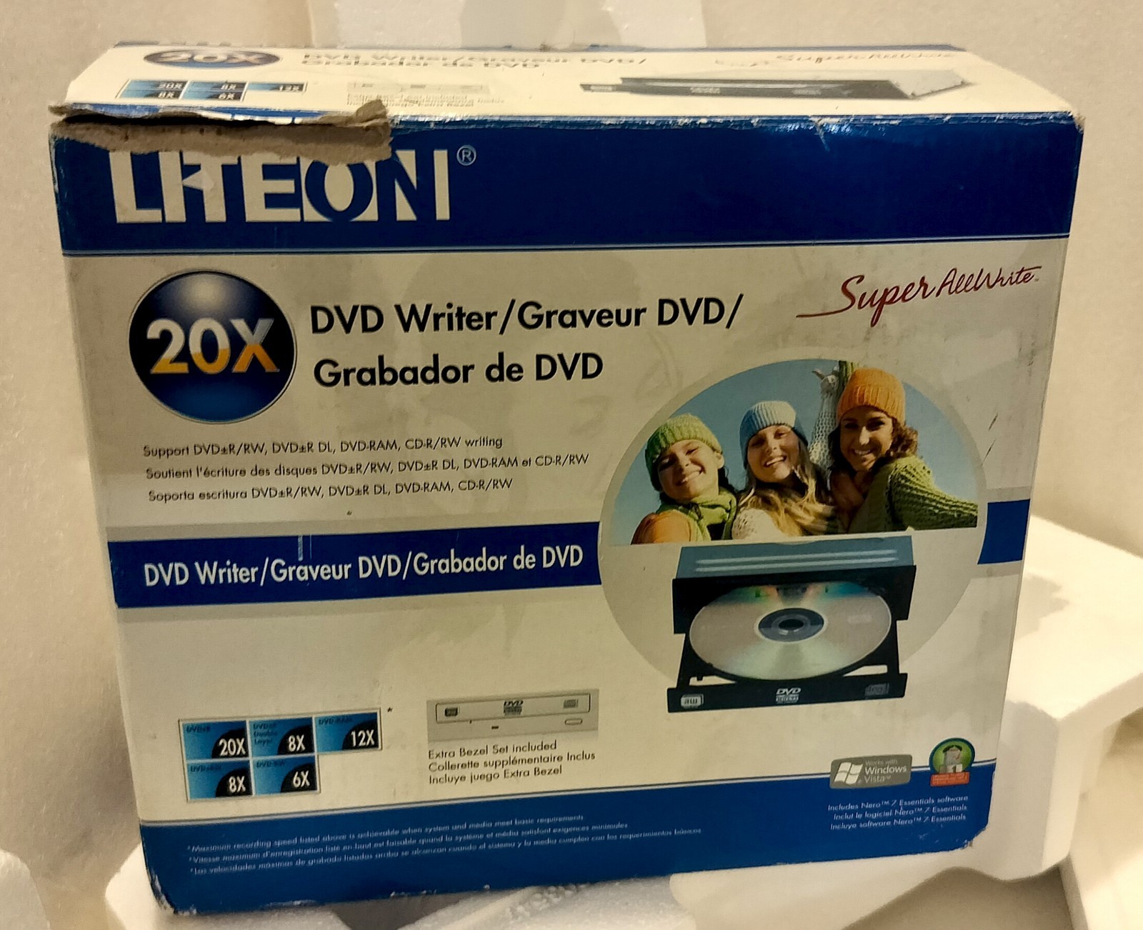 LITEON 20X DVD Writer Super All Write w NERO 7 Essentials Software CD/CD-R/DVDRW