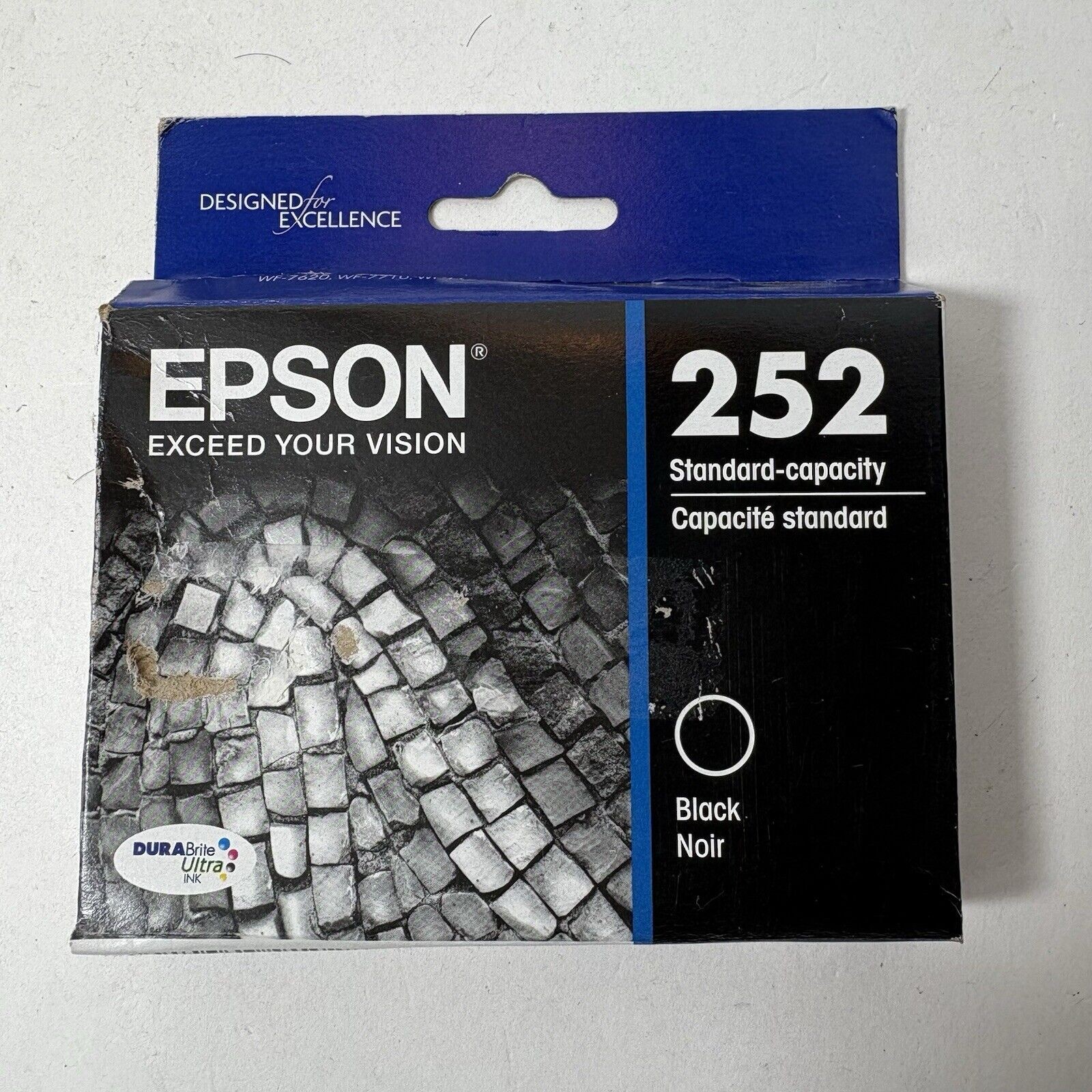 EPSON DURABrite 252 Printer Ink 1 Black Cartridge T252120 Genuine OEM Exp 8/25 C