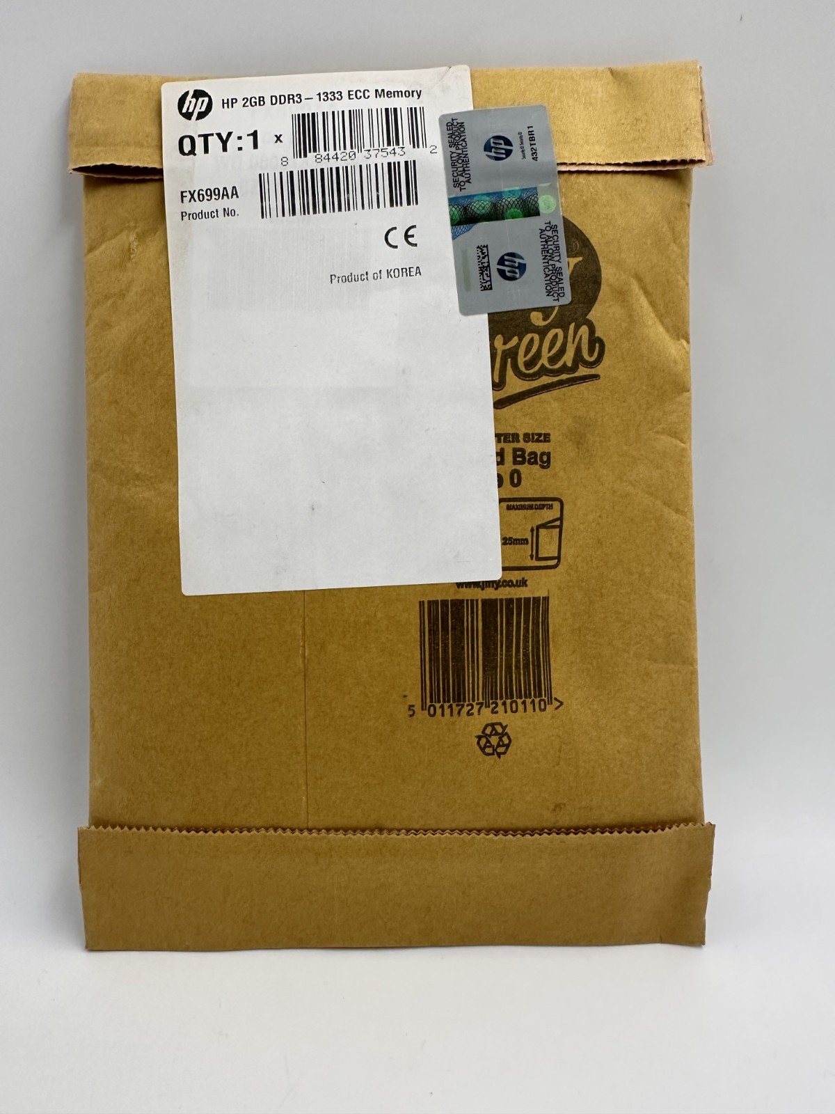 HP 2 GB DDR3 1333 ECC memory new/original packaging