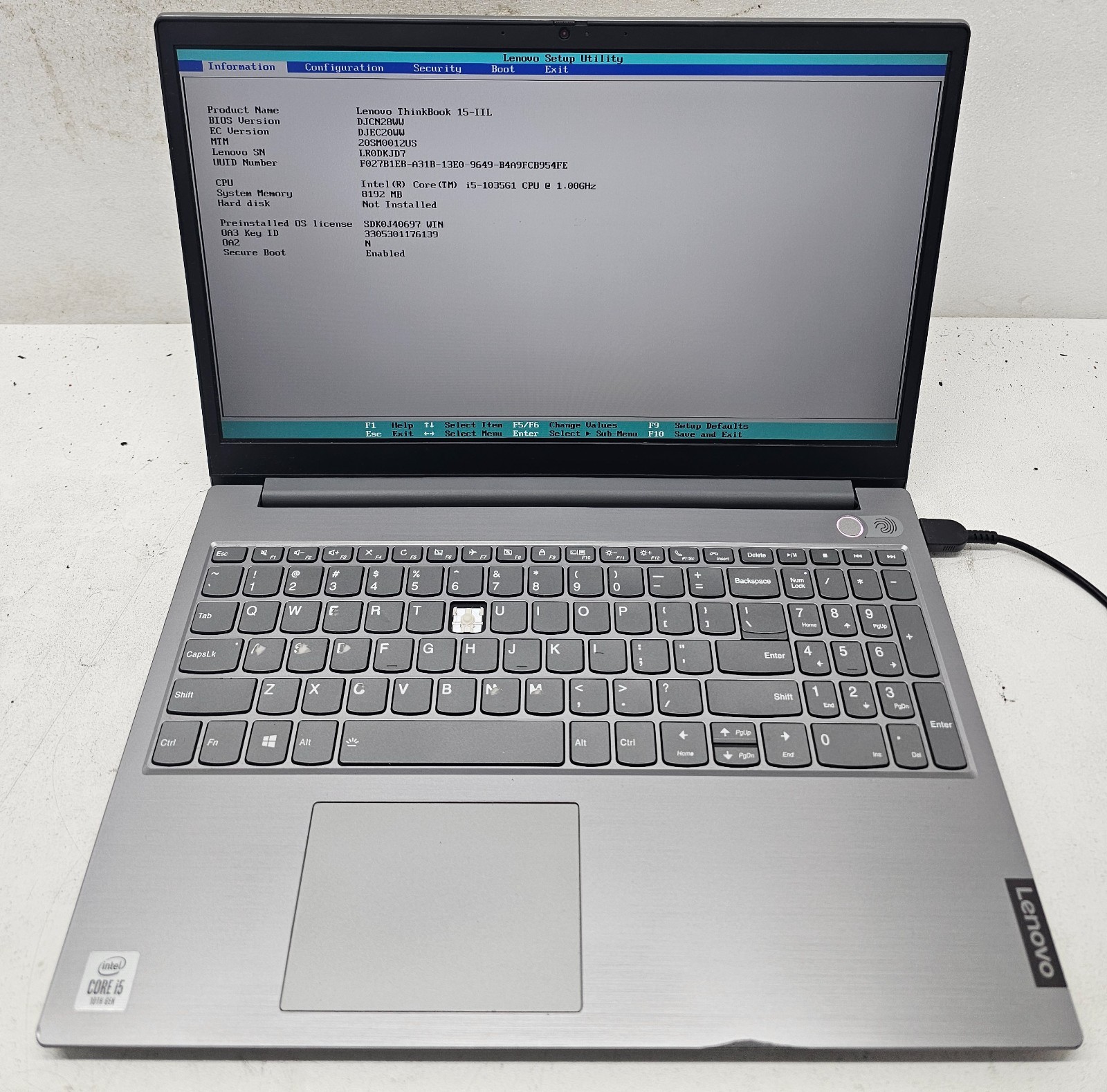 Lenovo ThinkBook 15-IIL Laptop Intel Core i5-1035G1 8GB RAM No HD/OS (FL)
