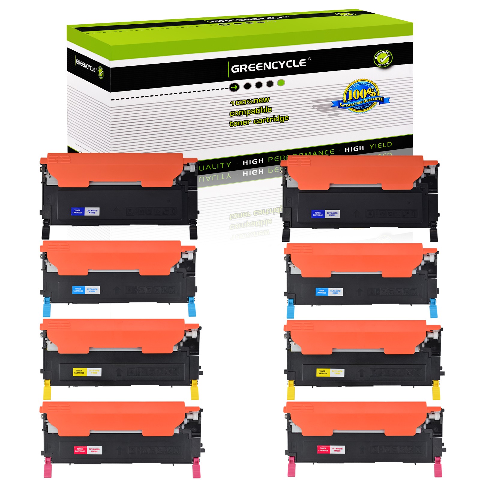 8PK CLT-409S For Samsung CLP-310 Color TONER SET CLP-310n CLP-3170 CLX-3170n
