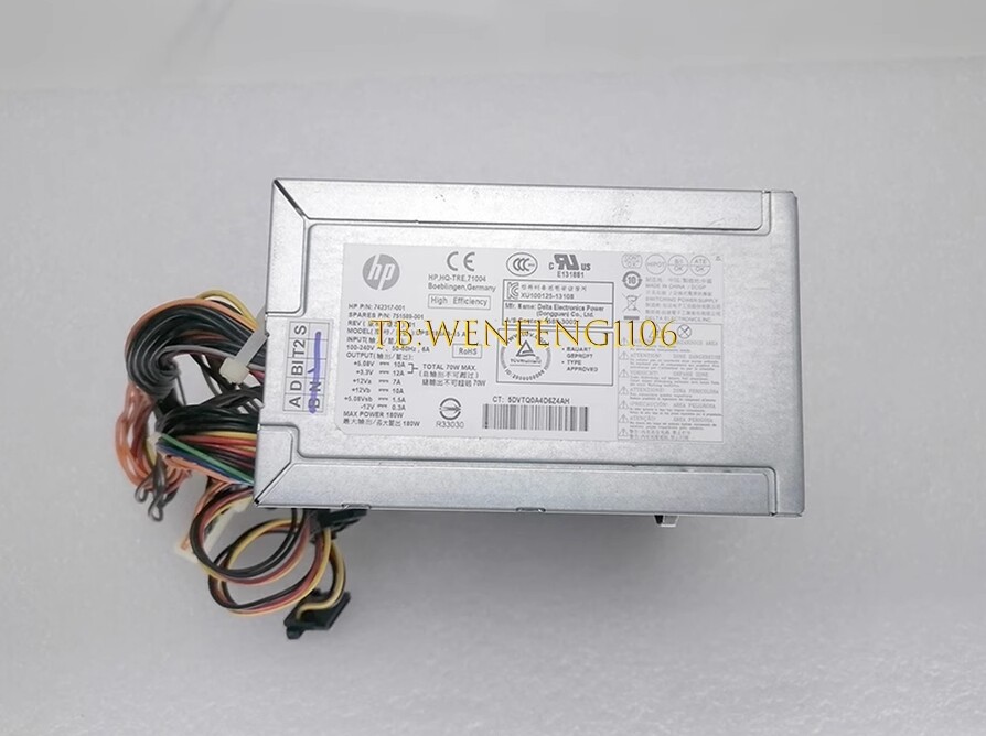 For HP 24Pin 180W Power Supply DPS-180AB-15A 742317-001 751589-001