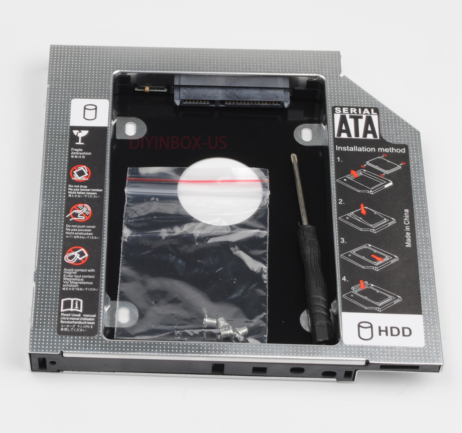 12.7MM 2nd Drive HD SSD Caddy Adapter For Fujitsu lifebook T580 T730 T900 T901