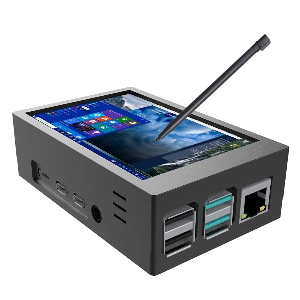 For Raspberry Pi 4 TFT 3.5 Inch Touch Screen with Case, Mini Cooling Fan