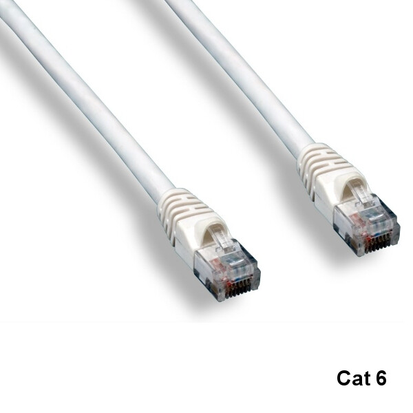 Kentek White 100ft Cat6 UTP Cable 24AWG 550MHz Pure Copper RJ45 Ethernet Routers