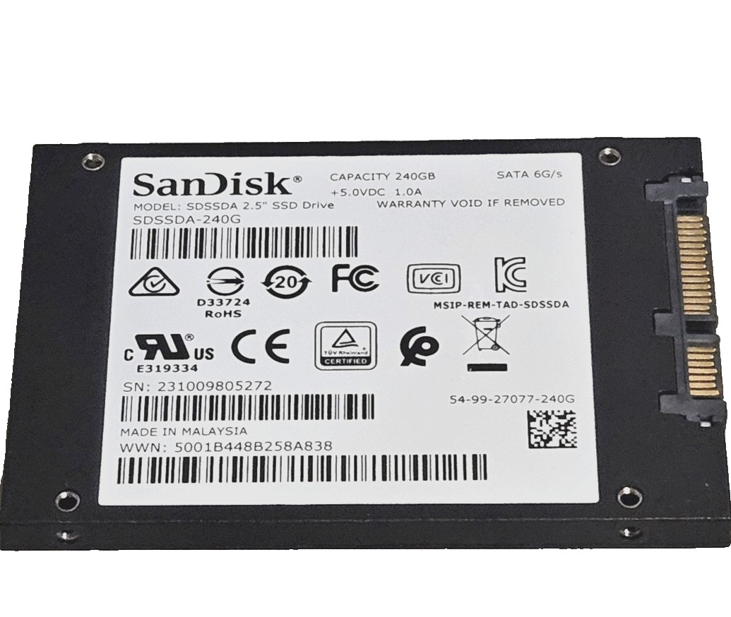SanDisk SSD Plus 240GB Internal 2.5" (SDSSDA-240G-G25) SSD