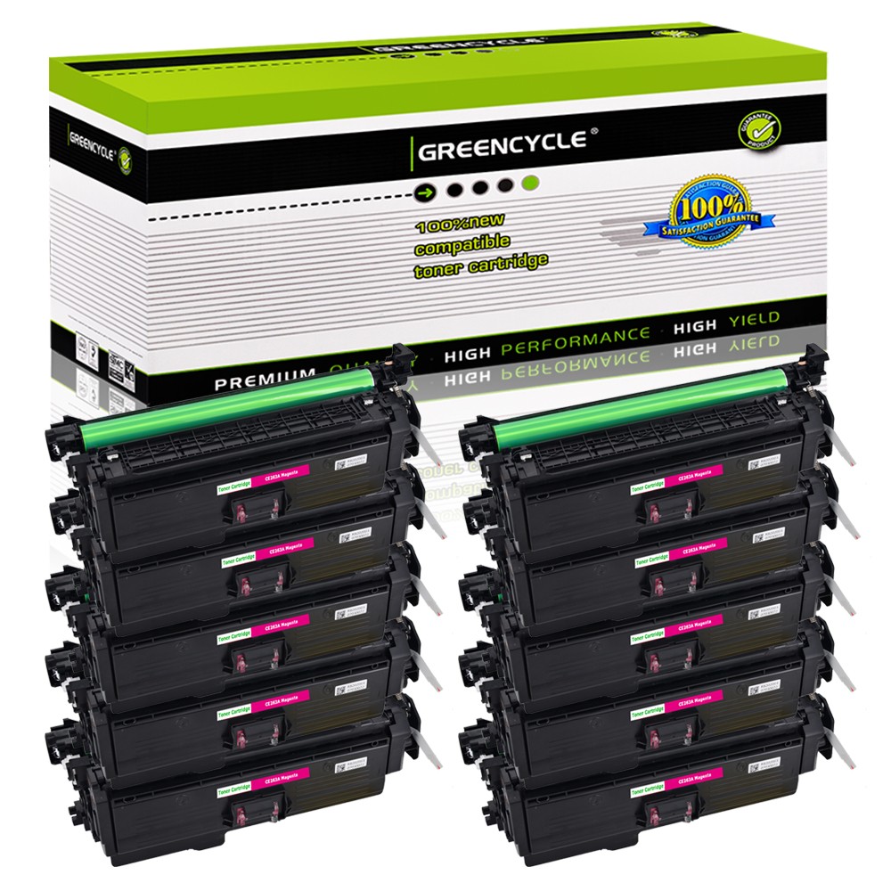 10PK CE263A Magenta Toner for HP Color LaserJet Enterprise CP4525N CM4540 MFP