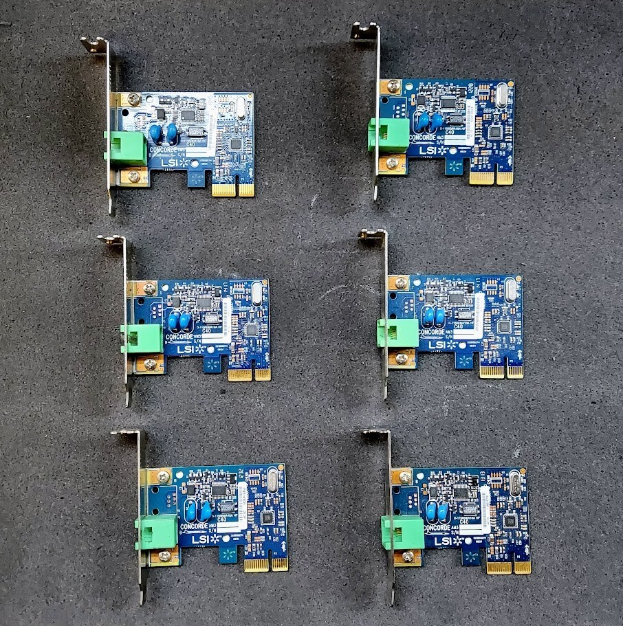 LOT OF 6 HP LSI 503095-002 CONCORDE C40 MODEM CARD Long