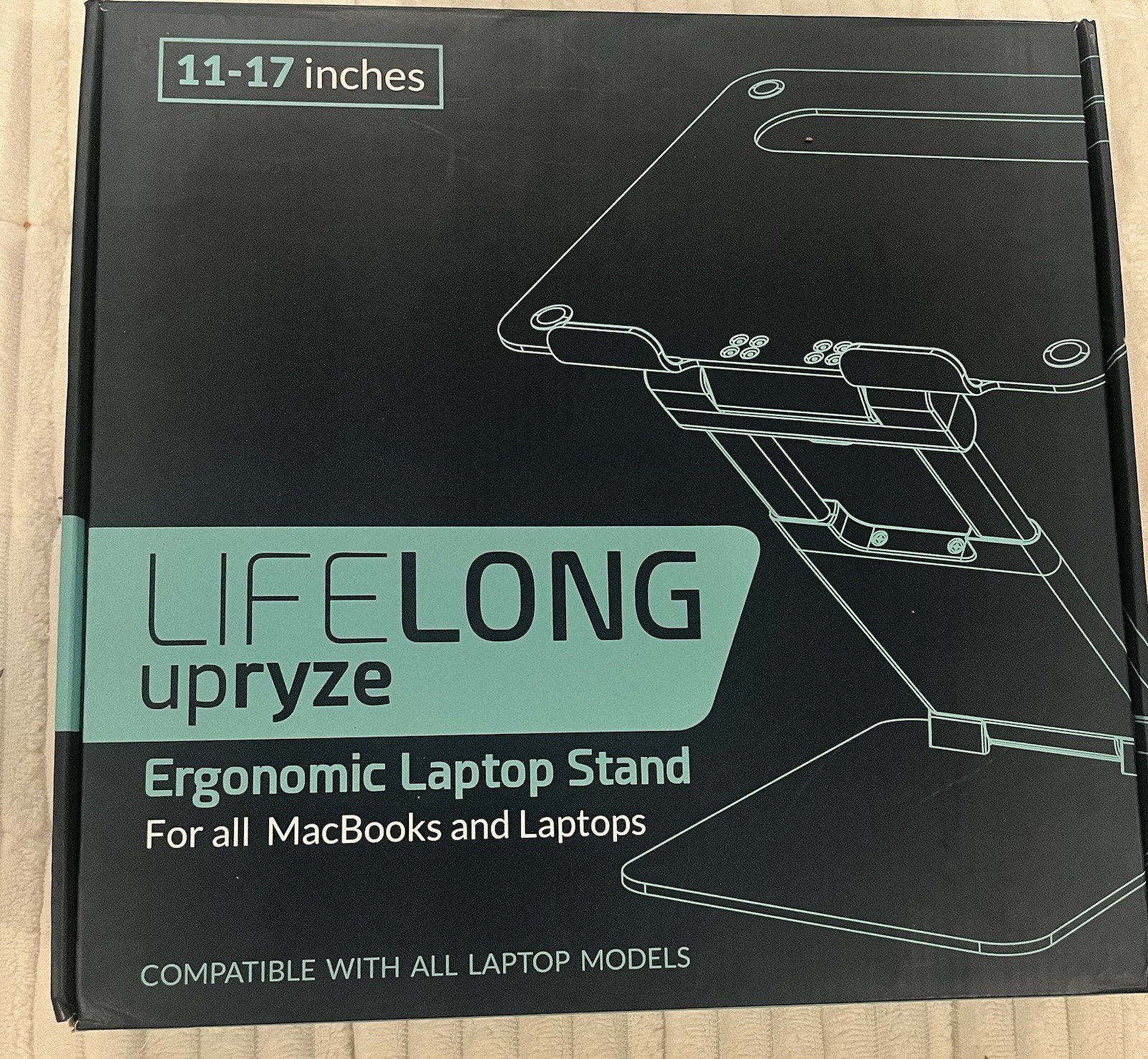 Lifelong Laptop Stand For Desk, Adjustable 11-17in, Ergonomic Riser