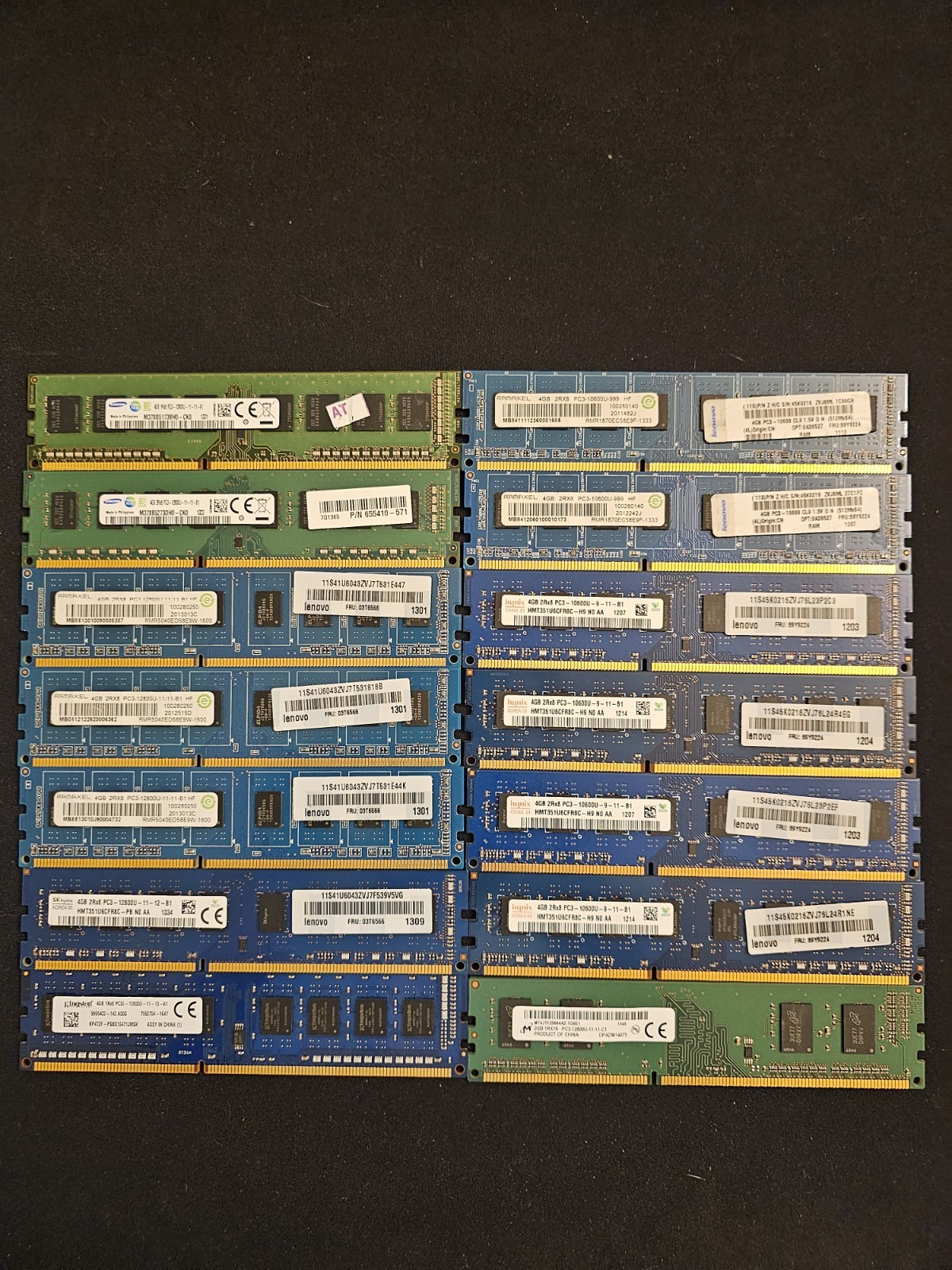 DDR3 RAM Mixed Lot All Tested Working Lot Of 14pcs (13 X 4gb, 1 X 2gb)
