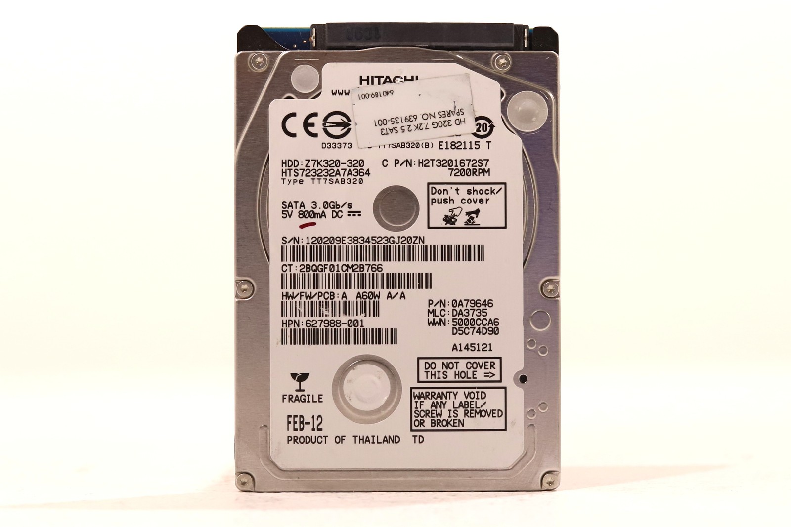 Hitachi HTS723232A7A364 320GB 2.5" 3Gb/s 7.2K RPM SATA HDD P/N:Z7K320-320 Tested