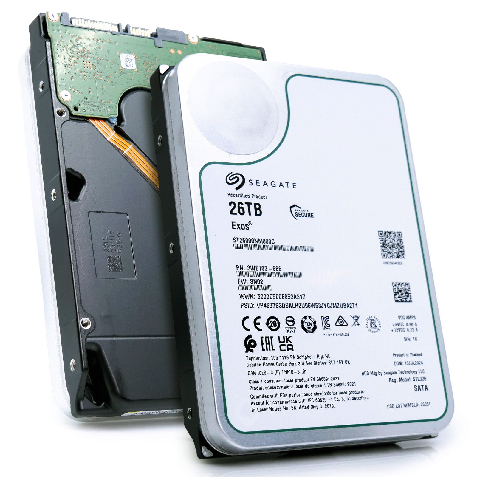 Seagate Exos 26TB 7.2K RPM SATA 6Gb/s 3.5" Enterprise HDD - ST26000NM000C