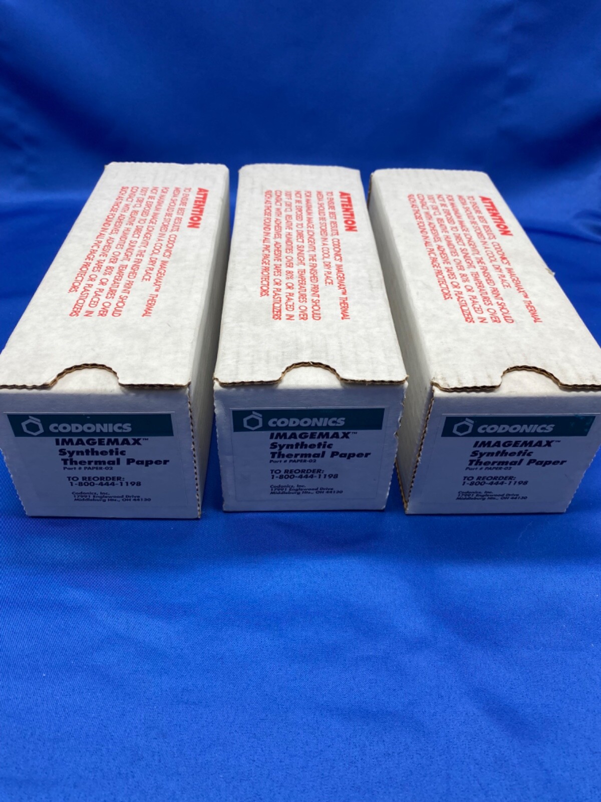 Codonics bulk lot qty 3 rolls, Paper-02 Imagemax synthetic thermal paper