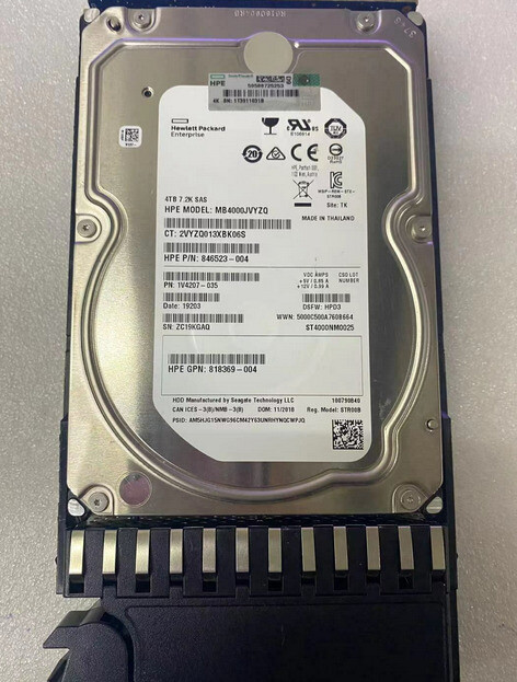 NEW HPE MSA 4TB 12G SAS 7.2K 3.5IN MIDLINE HARD DRIVE K2Q82A 801557-001