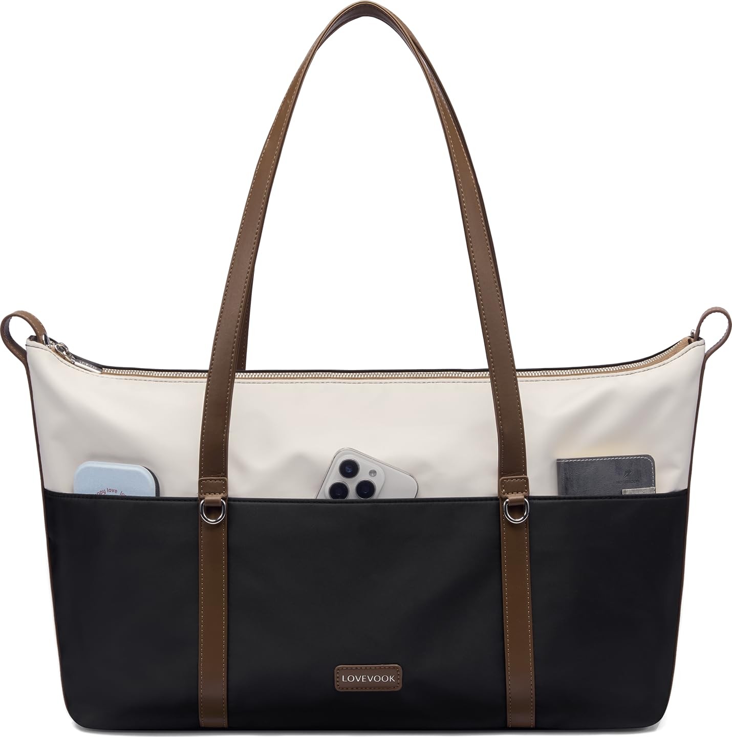 LOVEVOOK Work Tote Bag for Women, 15.6 Inch Laptop Shoulder Bag with Large Cu...