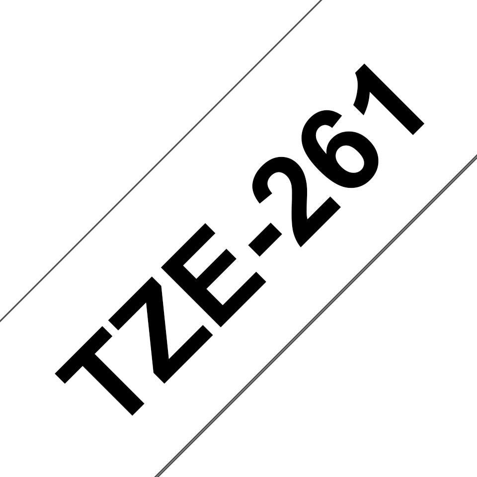 Brother TZE-261 TAPE 36MM - LAMINATED 8M BLACK ON WHITE ~E~