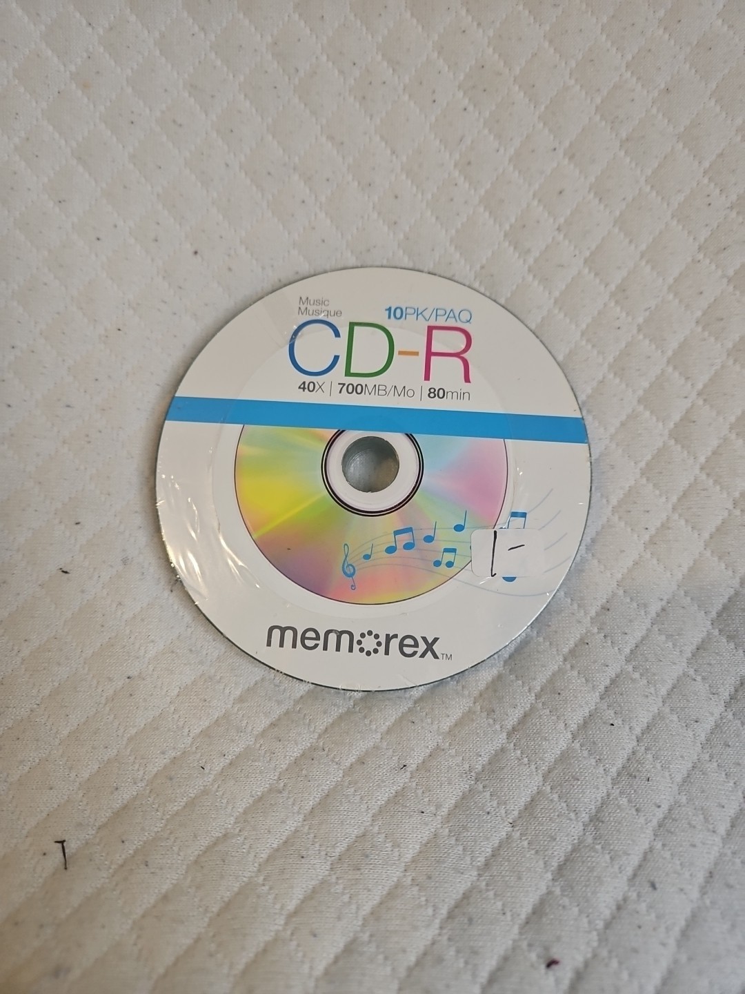 Memorex CD-R 40x, 700MB/MO, 80 Minutes Music Disk 10 Pack