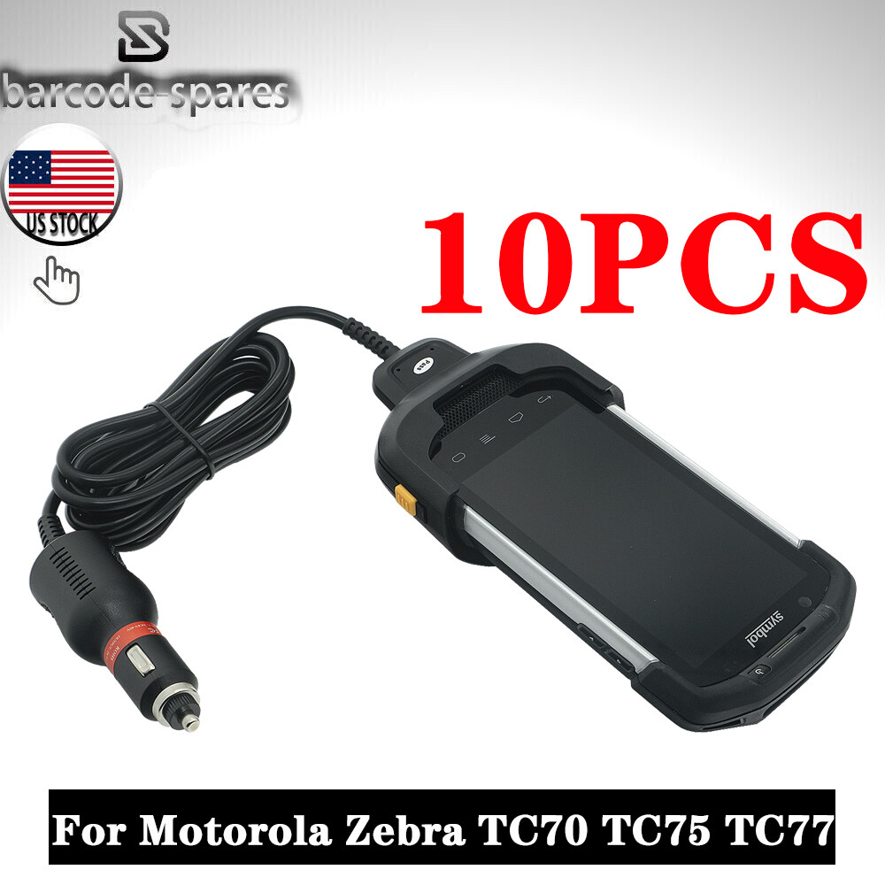 10PCS DC Vehicle Car Charger Cable for for Zebra TC70 TC75 TC77 US Ship