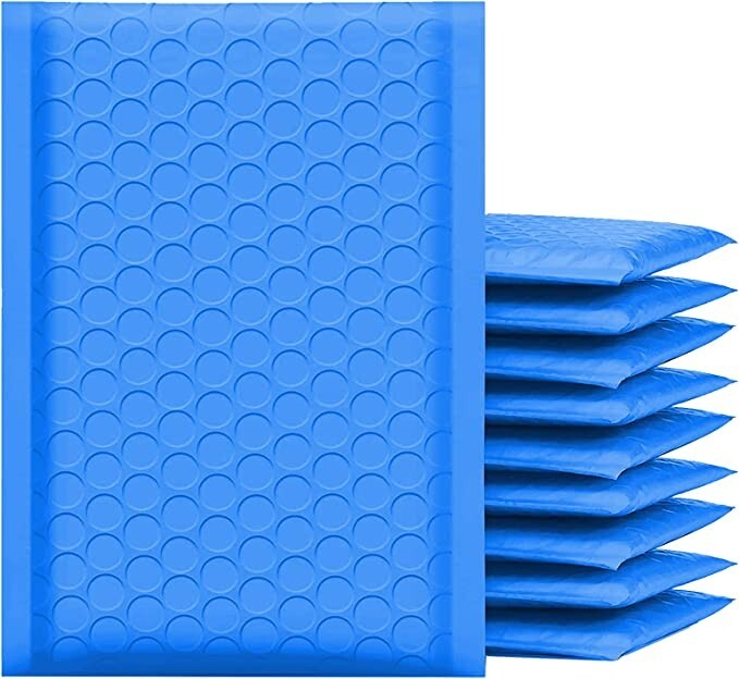 SuperPackage® 500 #000  4 X 7  Poly Bubble Mailers Padded Envelopes -Blue