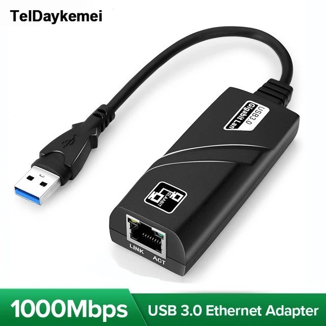 USB 3.0 Gigabit Ethernet LAN RJ45 1000Mbps Network Adapter For Windows PC 1pc