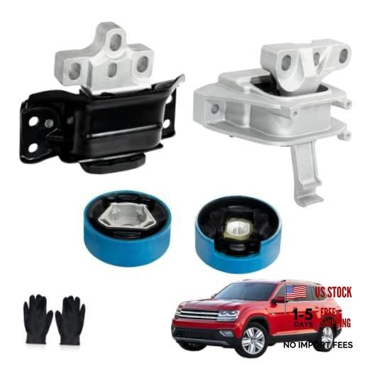 4PCS Engine Motor & Transmission Mount Kit Compatible with Volkswagen Atlas