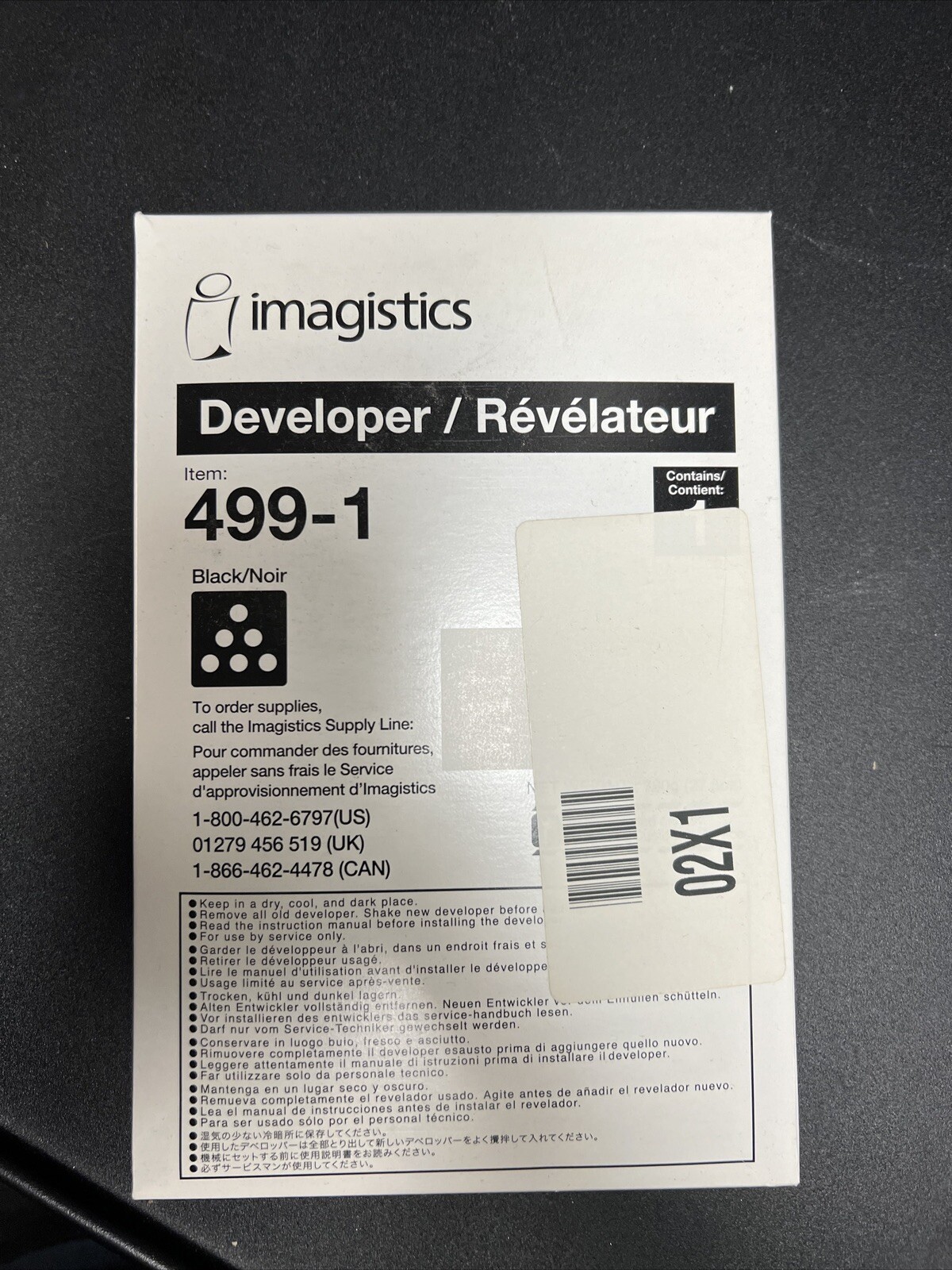 Kanika Developer/Revelateur Black for Oce/Imagistics Models im7520 , im6020