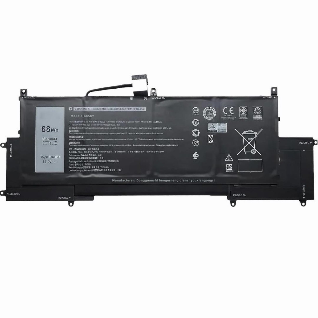 TVKGH N7HT0 88Wh Laptop Battery Replacement for Dell Latitude 9510 9520