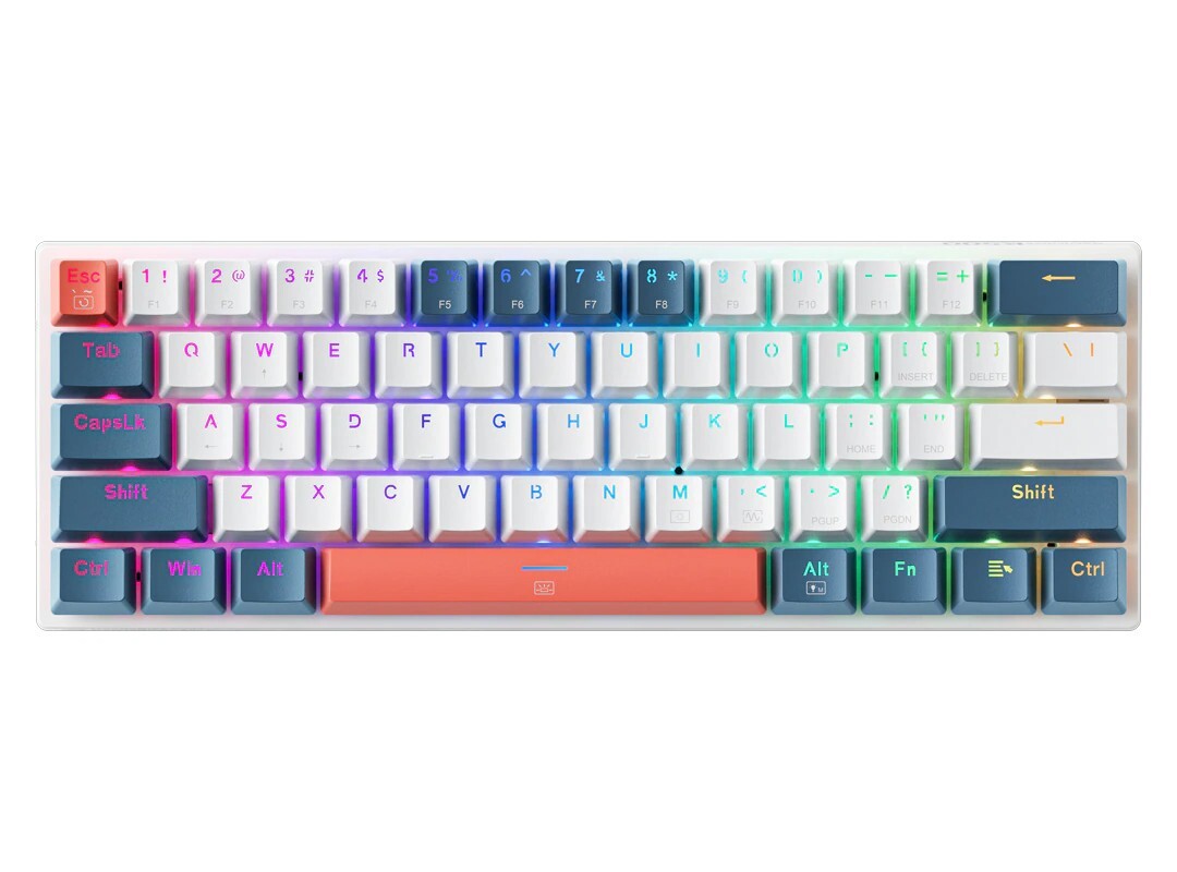 Machenike K500-B61 Mini Mechanical Keybaord 60% Form Factor Wired Full Key Hot-S