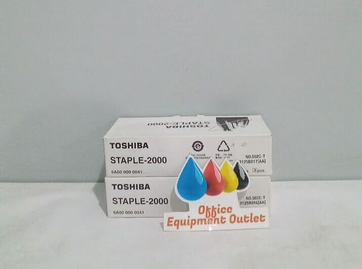 GENUINE TOSHIBA 6A000000041 STAPLE 2000 STAPLE CARTRIDGE Lot of 2