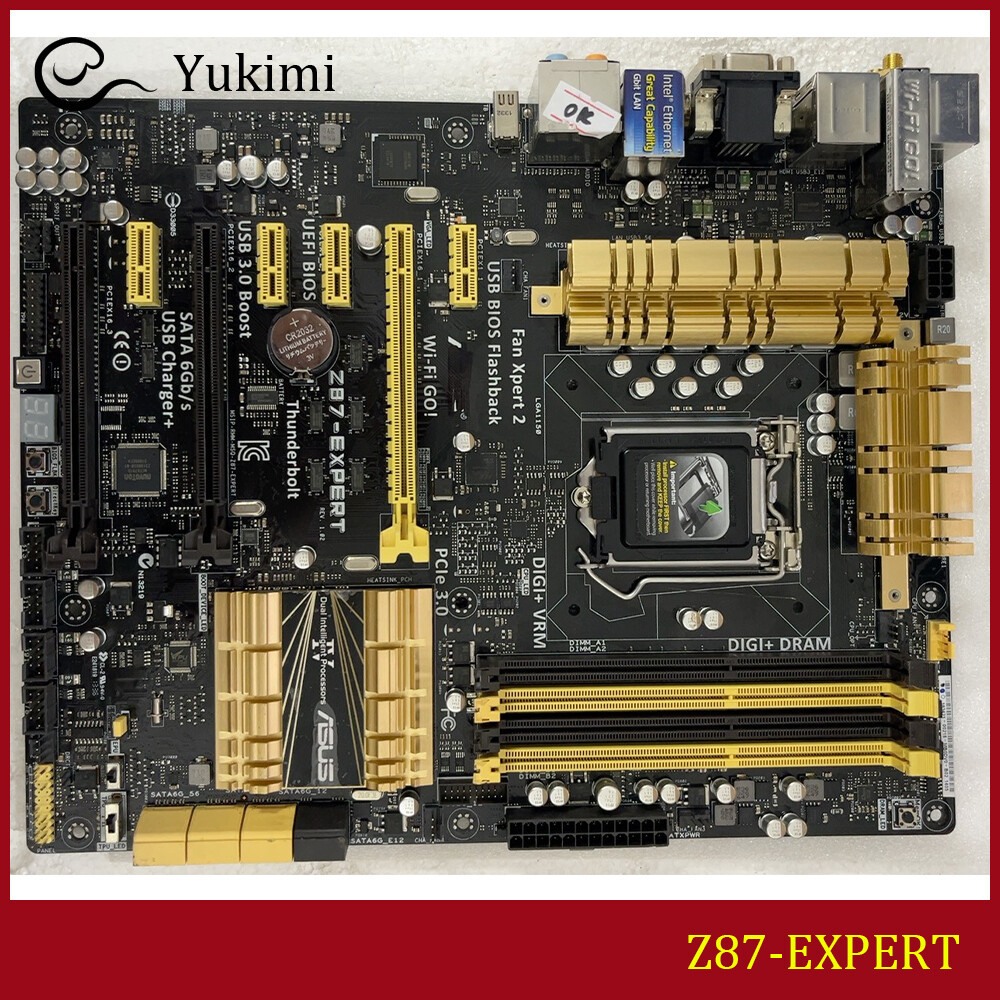 FOR ASUS Z87-EXPERT DDR3*4 LGA 1150 32GB HDMI VGA DVI Micro ATX Motherboard Test