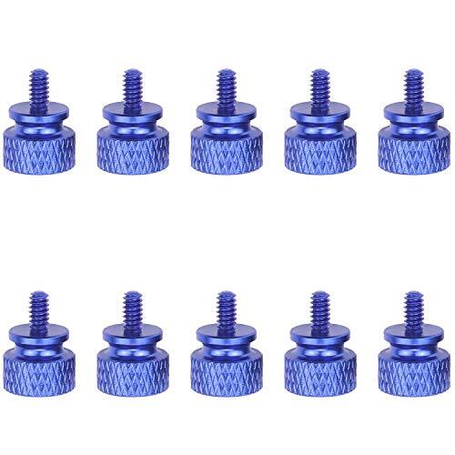 Favordrory 6#-32 Anodized Aluminum Thumbscrews, Computer Case Thumbscrews, Blue