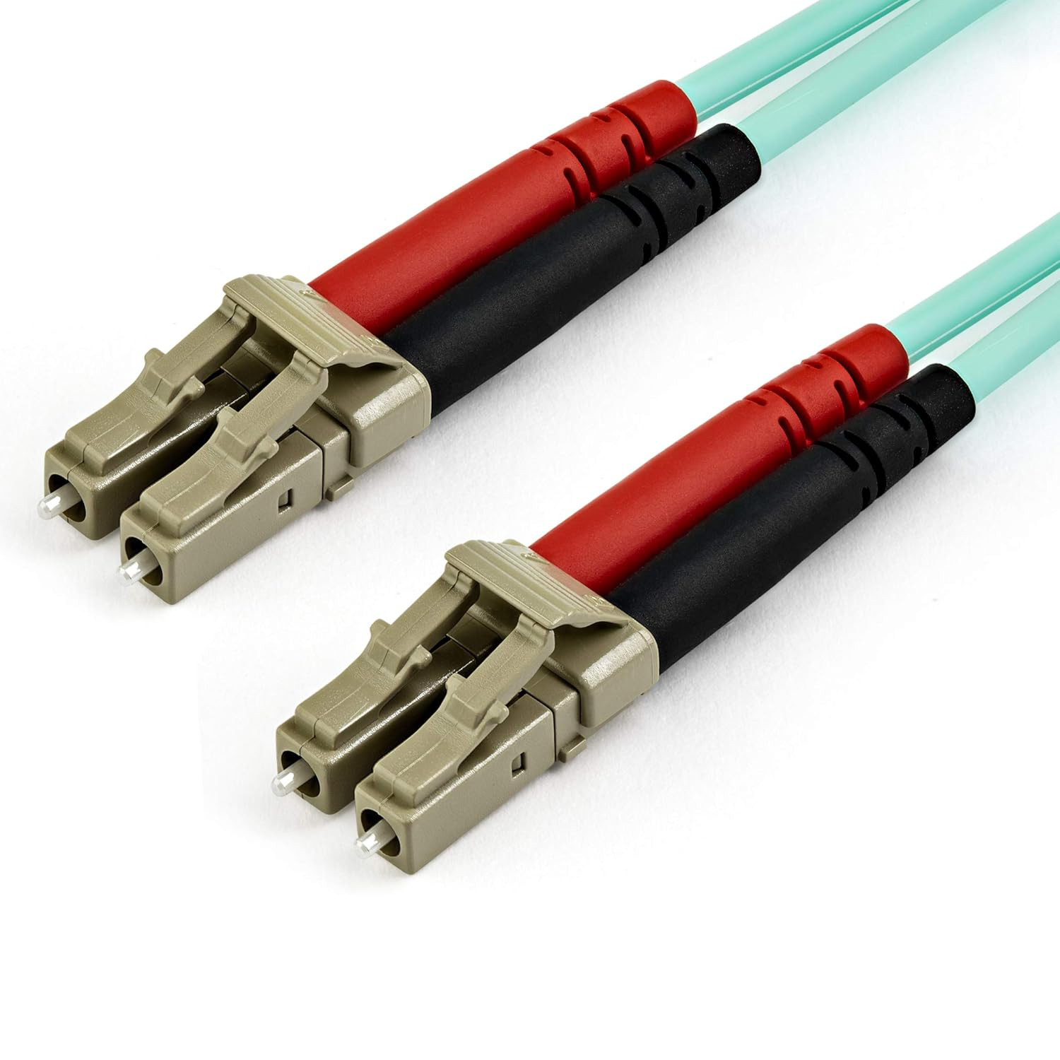 15M (50Ft) LC/UPC OM4 Multimode Fiber Optic Cable, 50/125, 100G, Low Insertion L