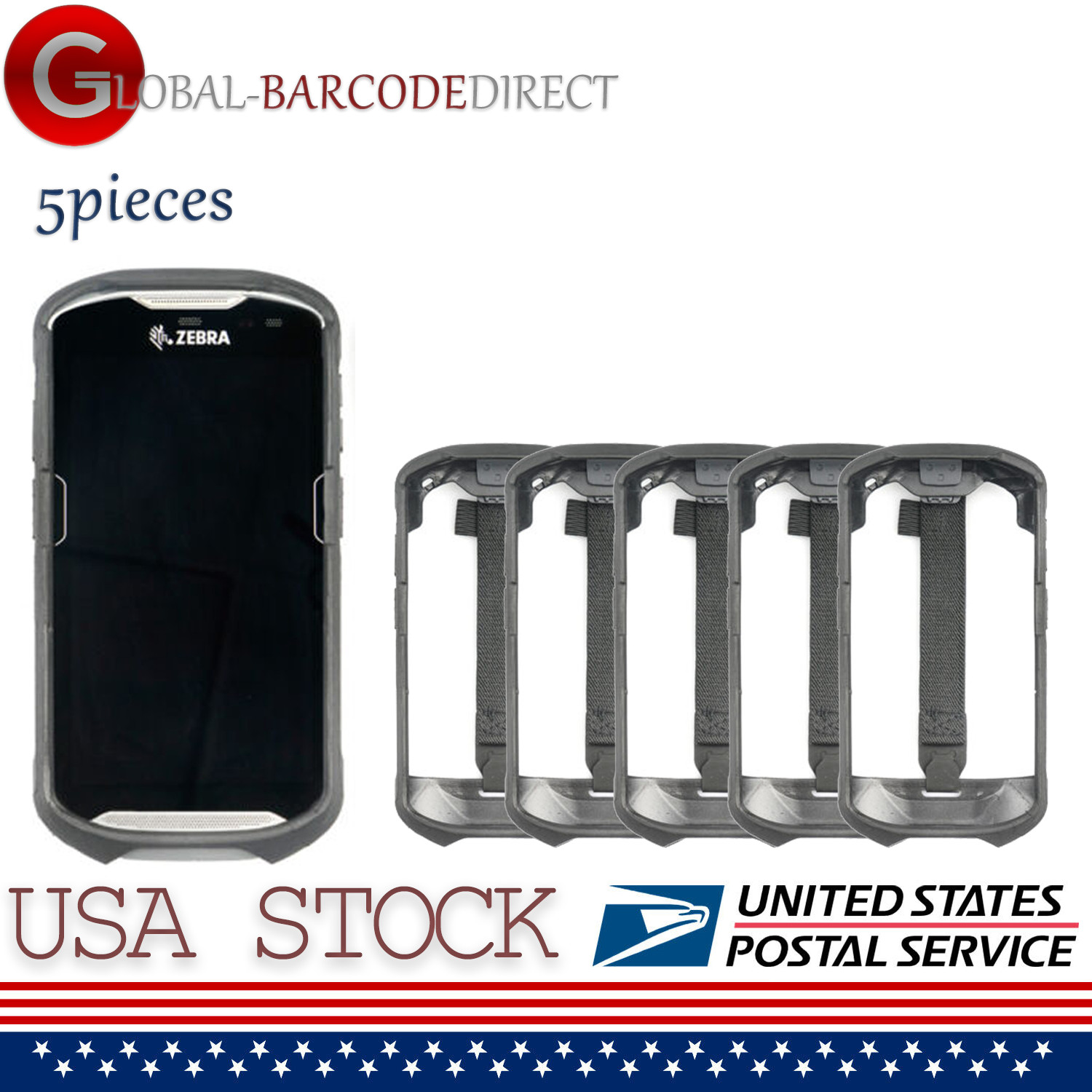 5Pcs New Zebra TC51 TC510K TC52 TC56 TC57 Protective Cover Bumper Rugged Boot