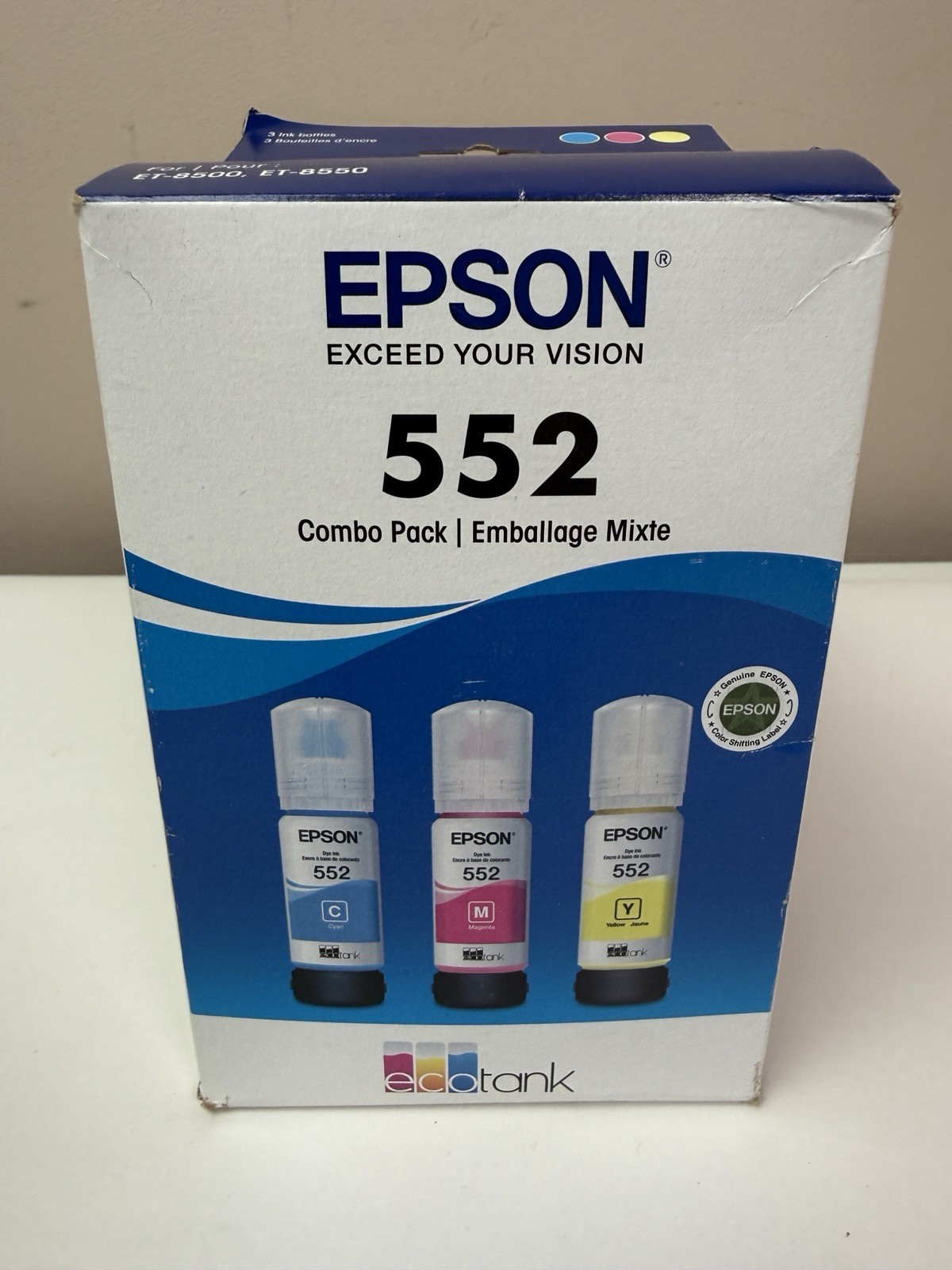 552 EcoTank Ink Ultra-high Capacity Btl. 3 Color CMY Combo Pk T552620-S Ex.11/25