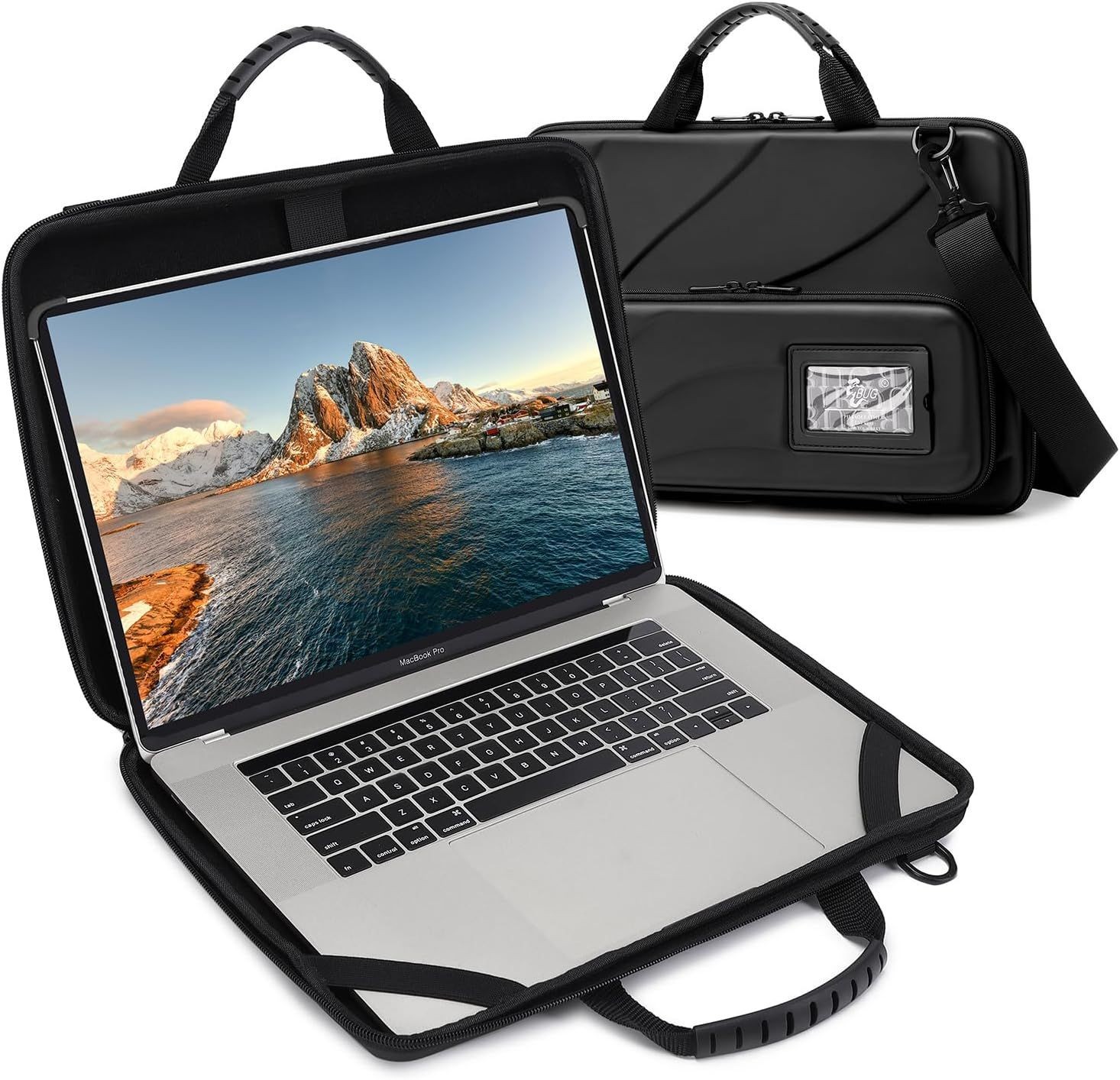Laptop Case Hard Shell for Men Women with Shoulder Strap - Durable Protection