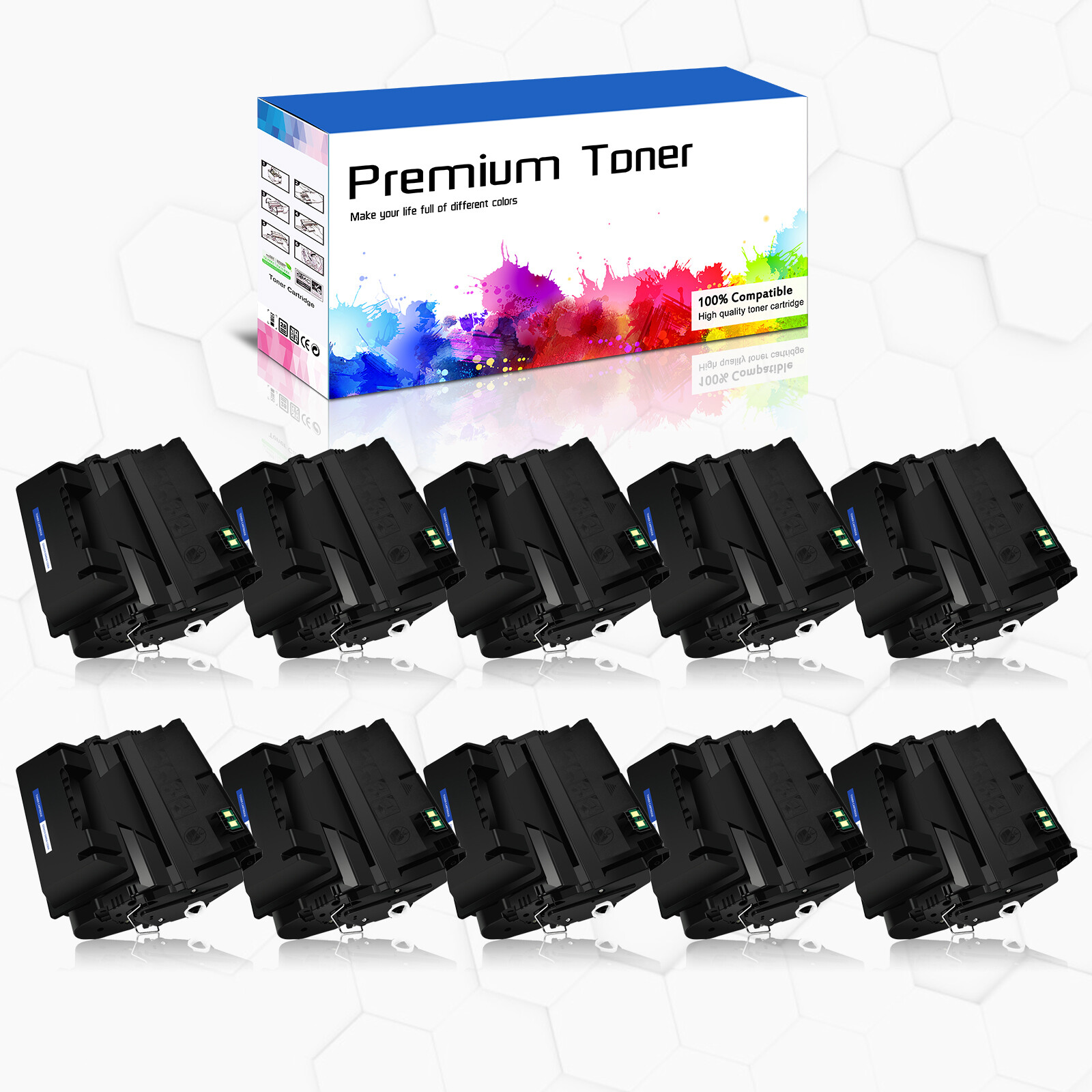 10PK Toner Compatible with HP Q5942X 42X LaserJet 4345mfp 4250dtnsl 4350n 4200tn