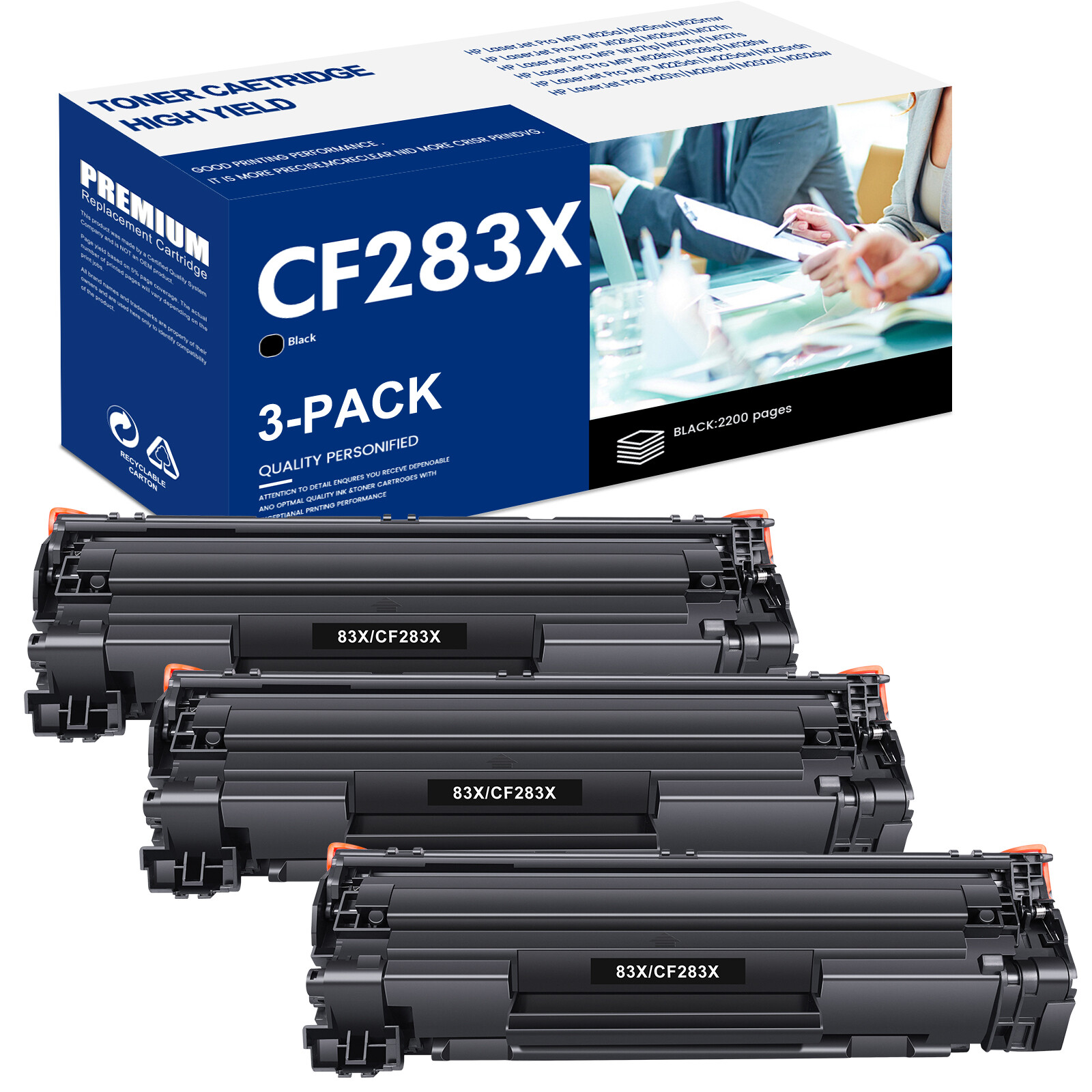 CF283A CF283X Toner Compatible with HP 83A 83X LaserJet Pro MFP M225dn M225d Lot