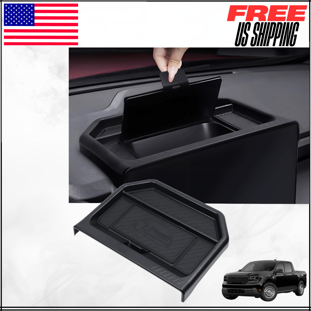 Dashboard Storage Tray Dash Organizer Center Console For Ford Maverick Black
