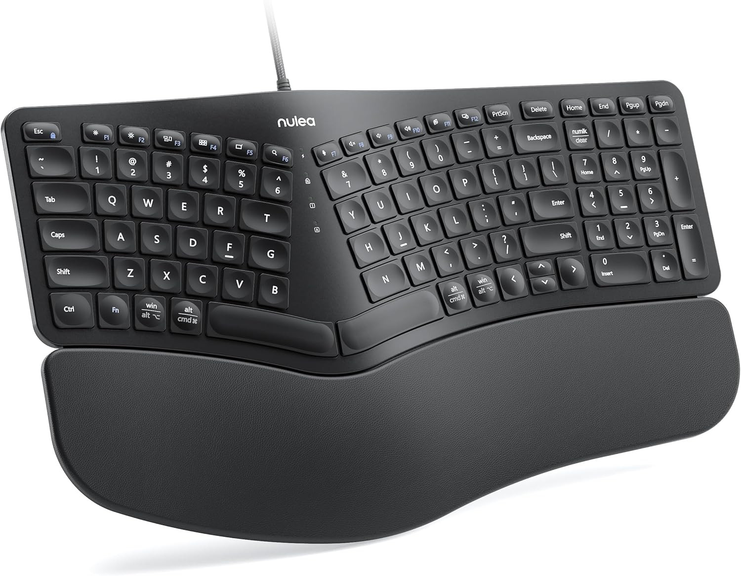 Nulea RT05C Wired Ergonomic Keyboard, Split Keyboard with Cushioned Wrist Rest