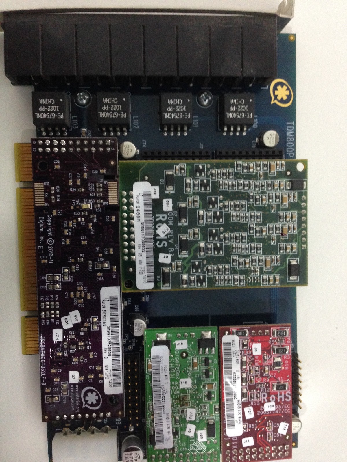 Digium Asterisk TDM800p with S400M + X100M + S110M + DM99