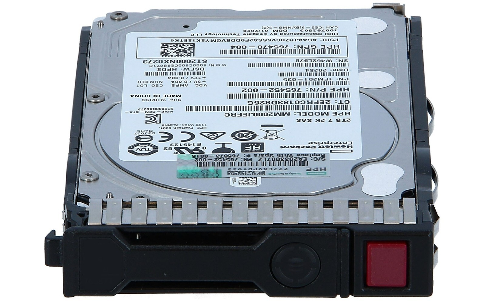 765466-B21 HP 2TB 12G SAS 7.2K RPM 2.5" 512E HDD 765873-001 765452-002
