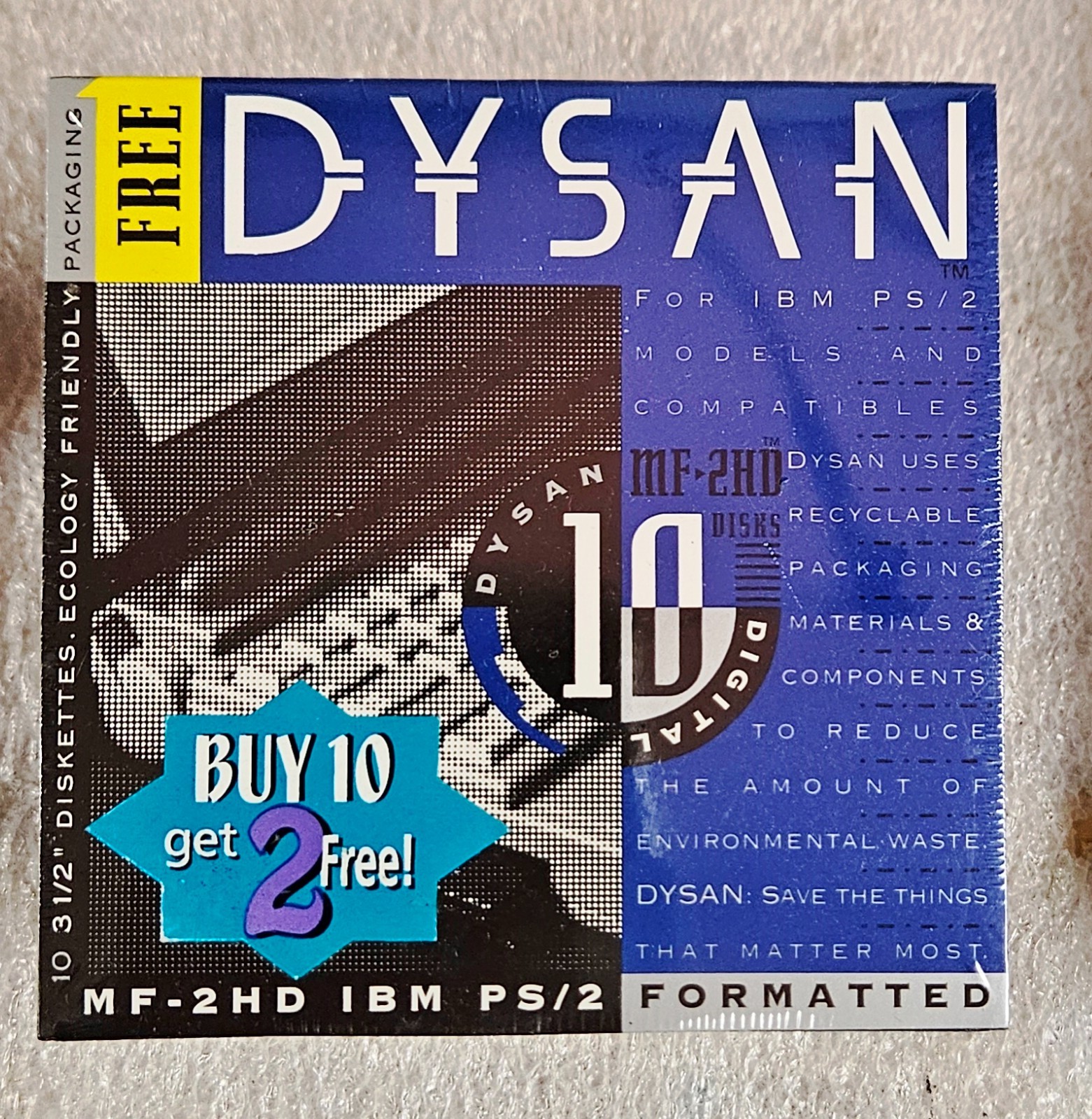Dysan Digital MF-2HD IBM PS/2 3-1/2" Diskettes/Double Sided Floppy Disks New 