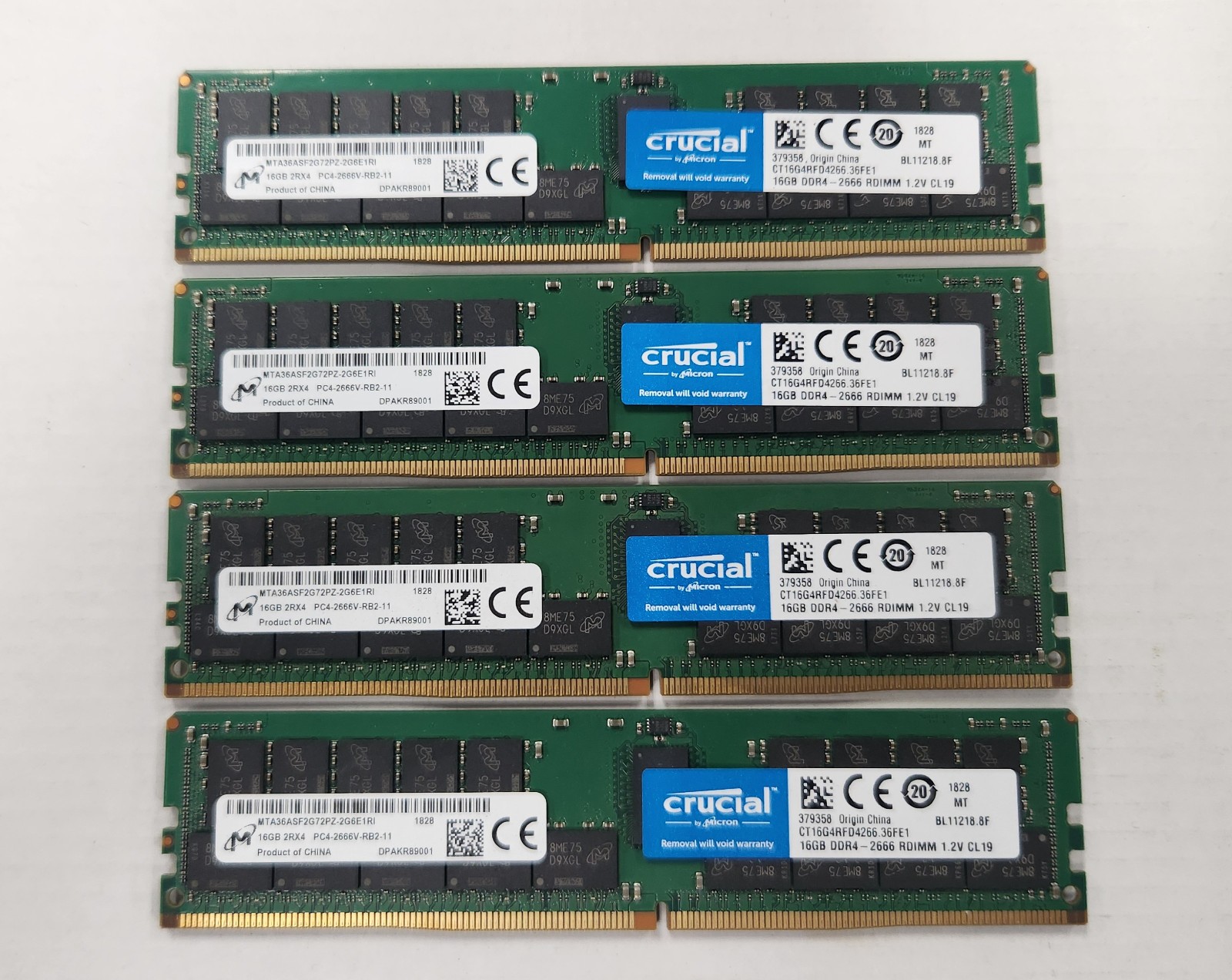 Crucial 64GB (4x 16GB) DDR-2666 RDIMM 1.2V CL19 CT16G4RFD4266.36FE1