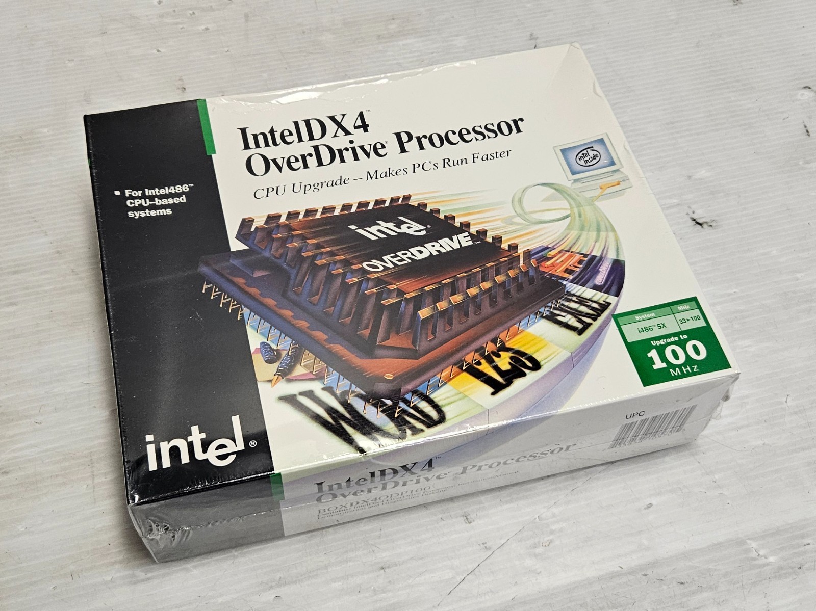 Intel OverDrive Processor DX4ODP100, SZ957, BOXED CPU, NEVER USED, SEALED PACK