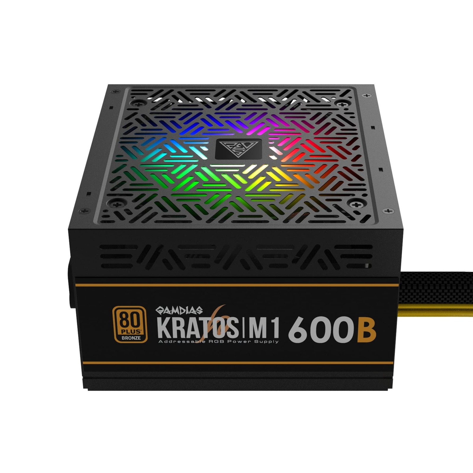 GAMDIAS 600W Bronze PSU, RGB Gaming PC Power Supplies 600W 80 Plus Bronze Cer...